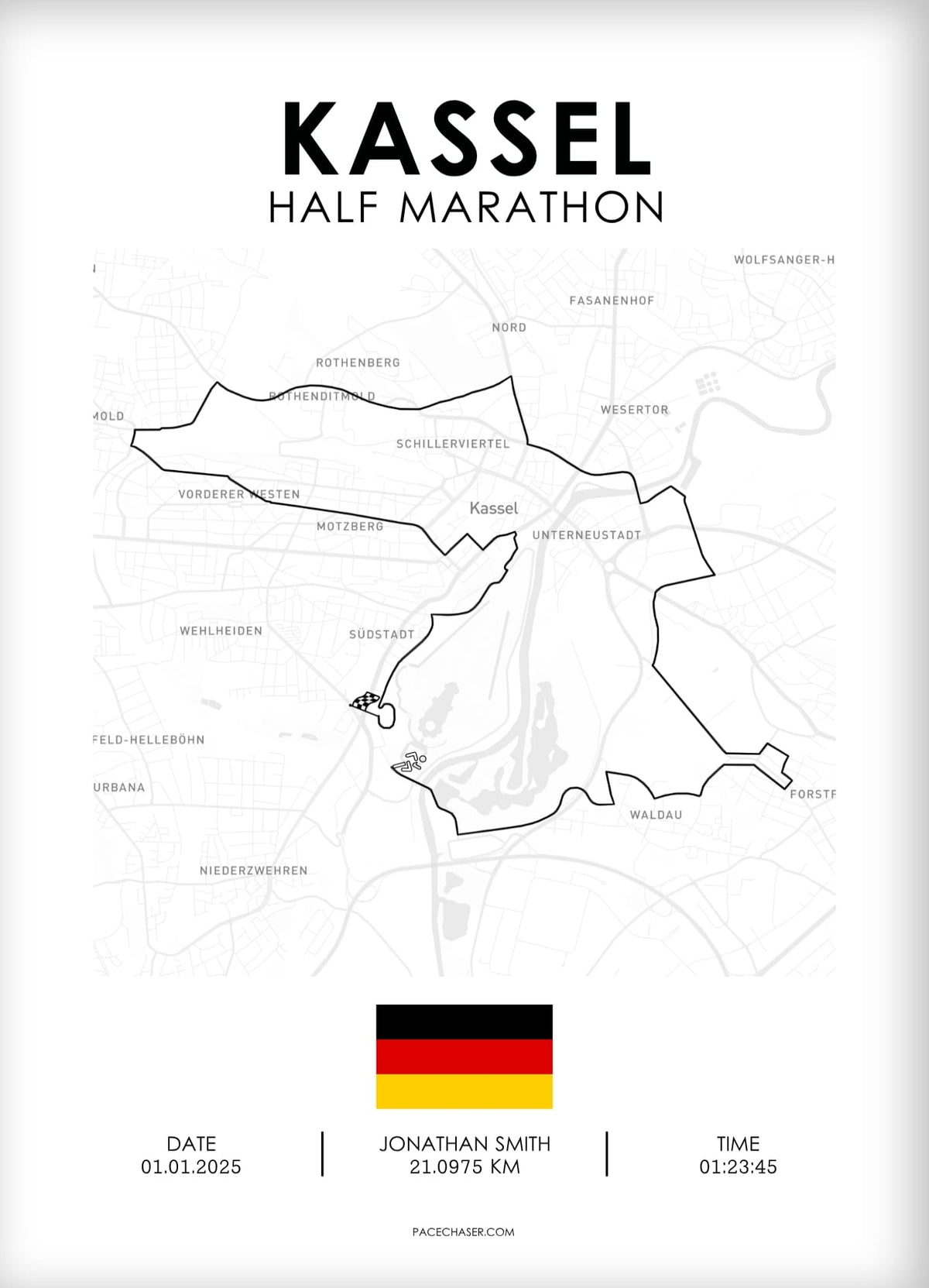 Karlsruhe Laufposter (Marathon / Halbmarathon)