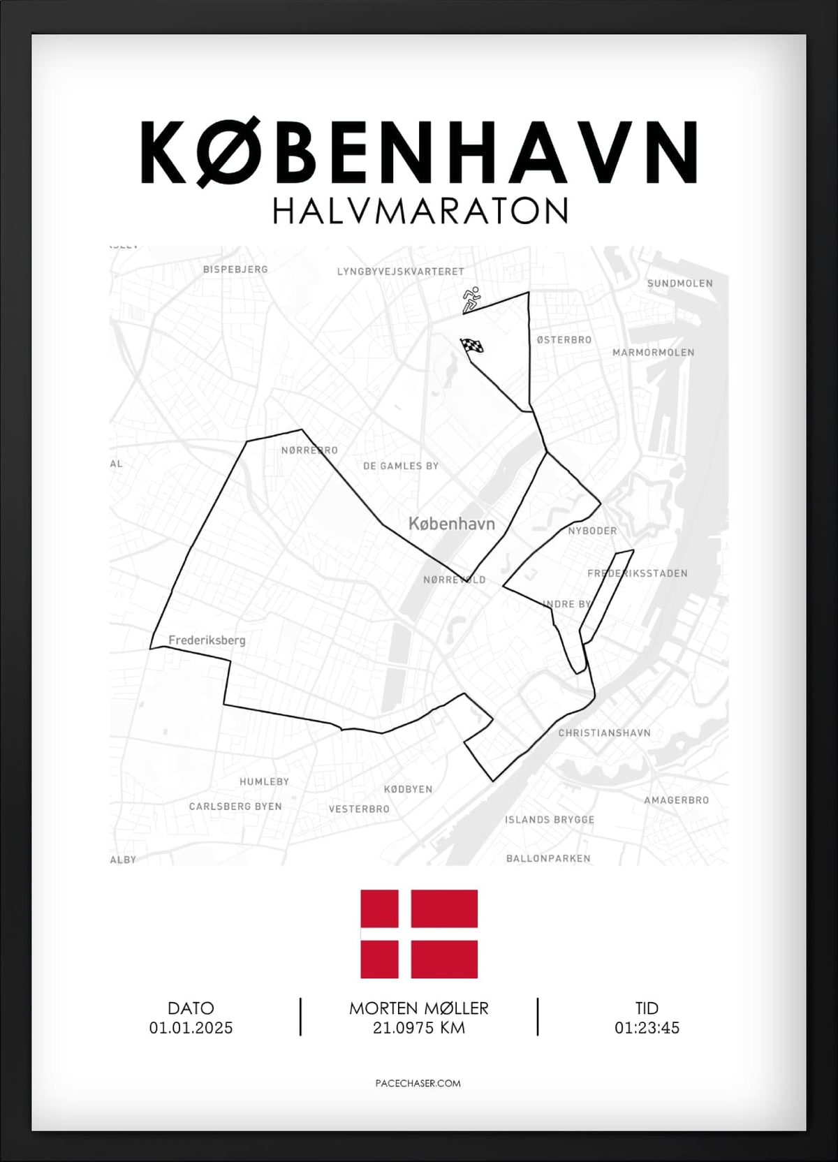 Halbmarathon Kopenhagen Poster - ab 2025