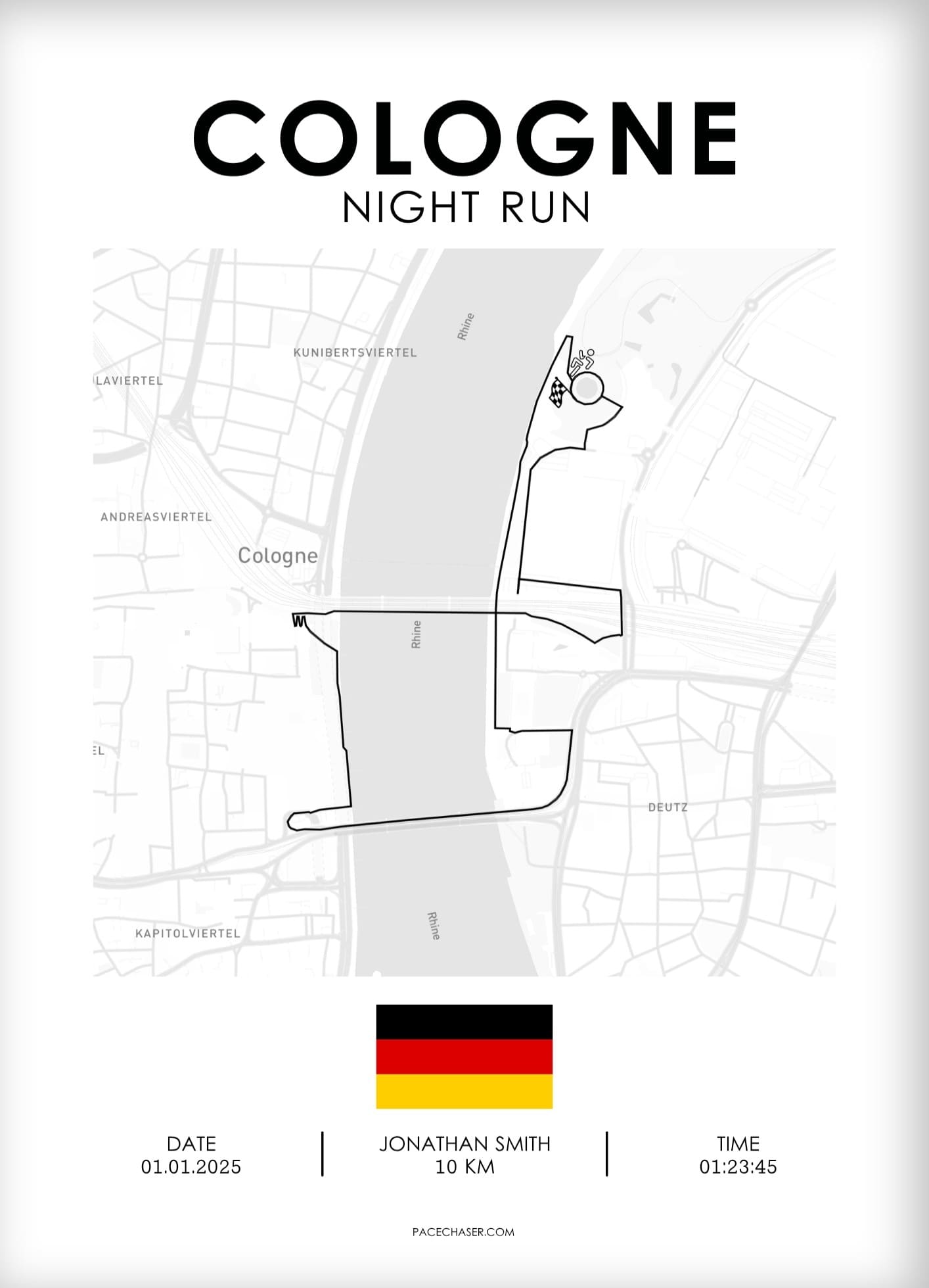 Nachtlauf in Köln Poster