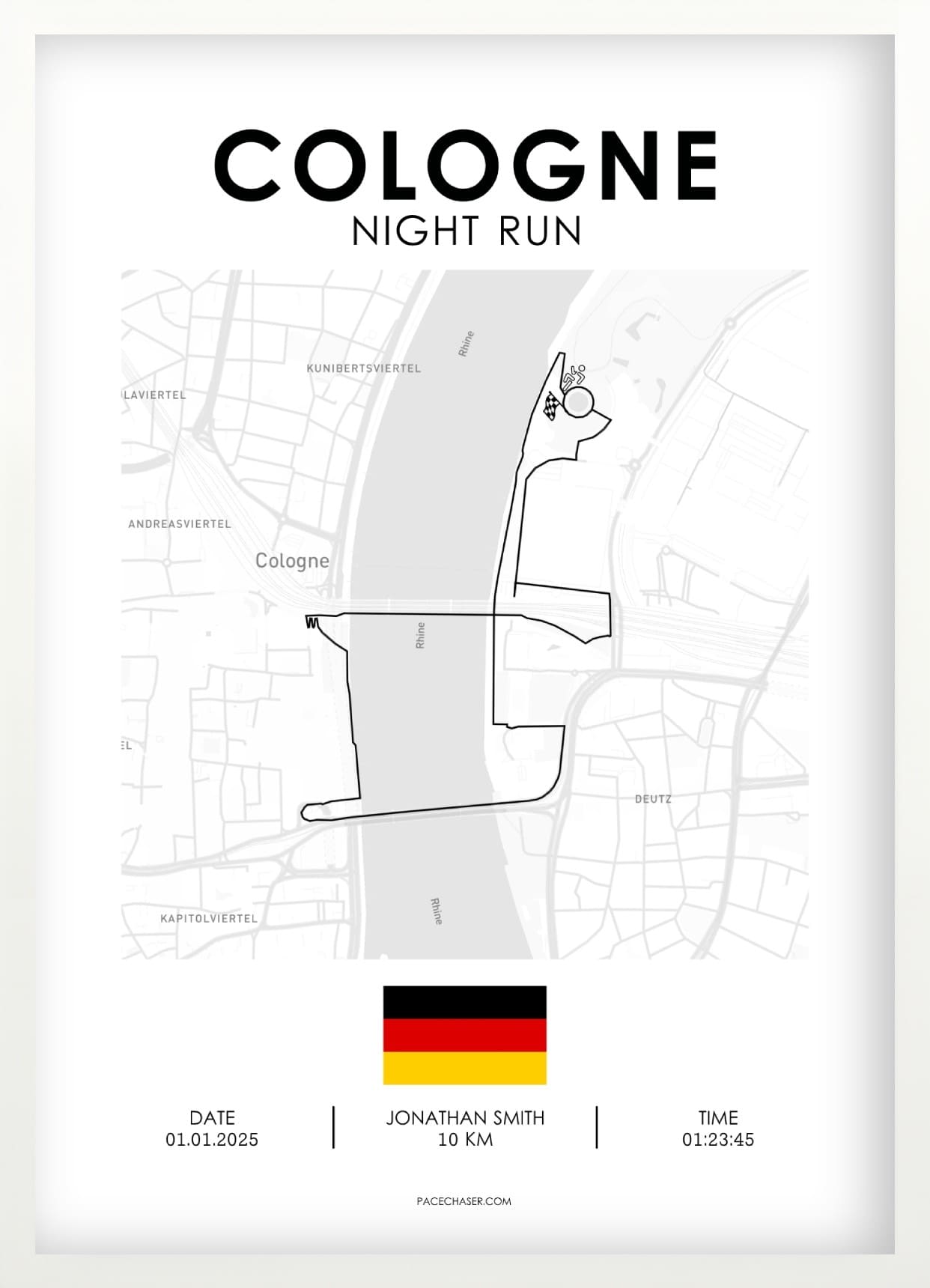 Nachtlauf in Köln Poster