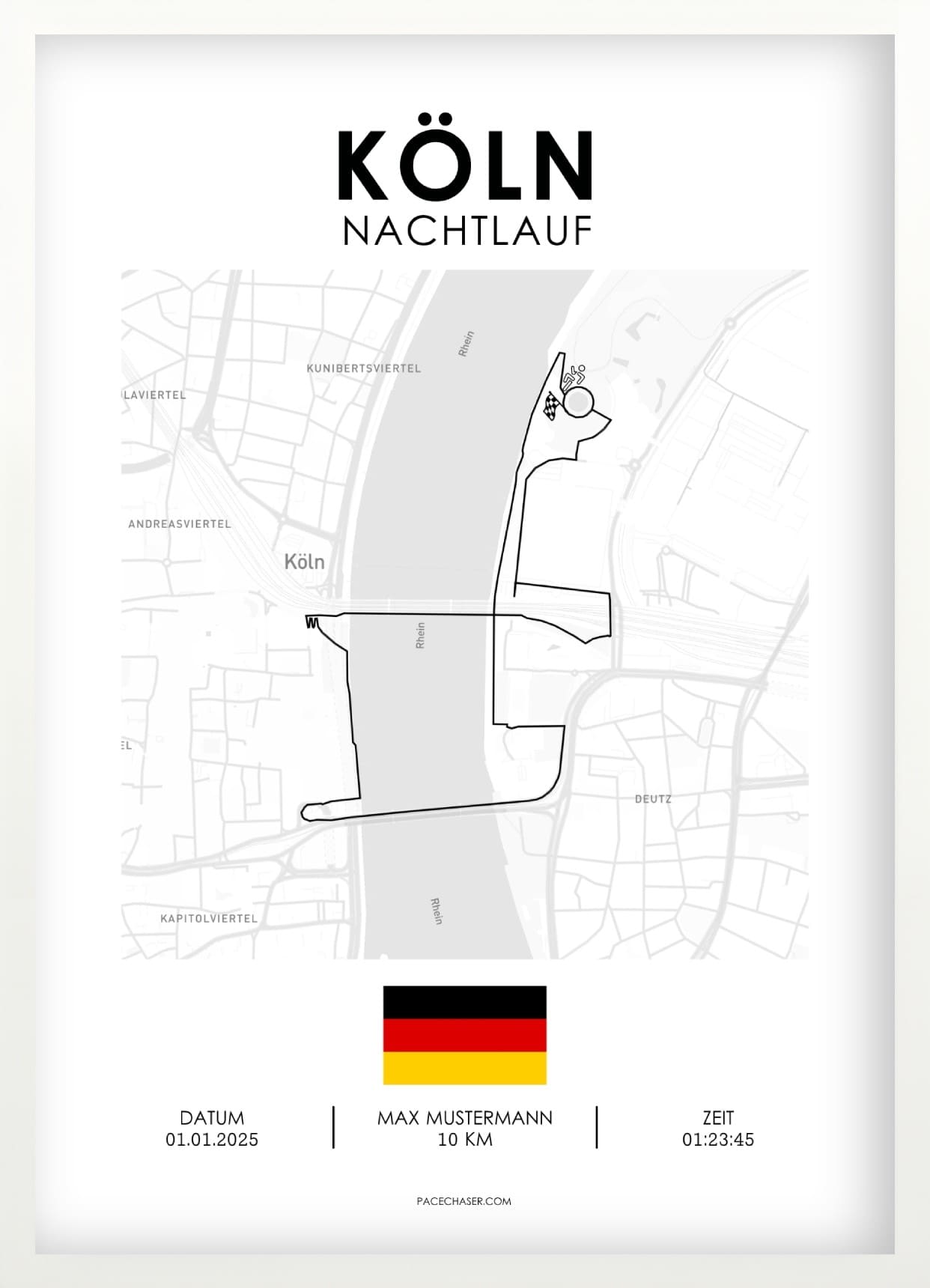 Nachtlauf in Köln Poster