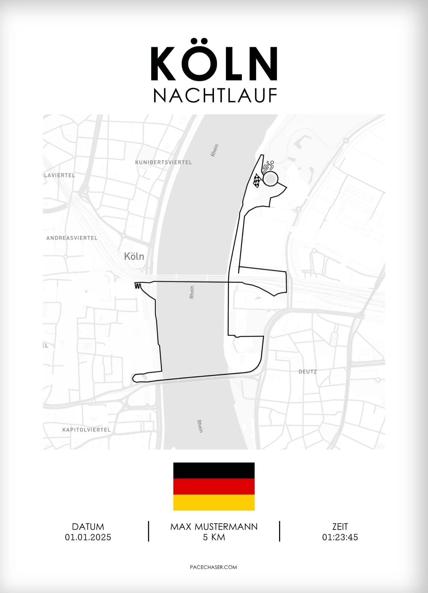 Nachtlauf in Köln Poster