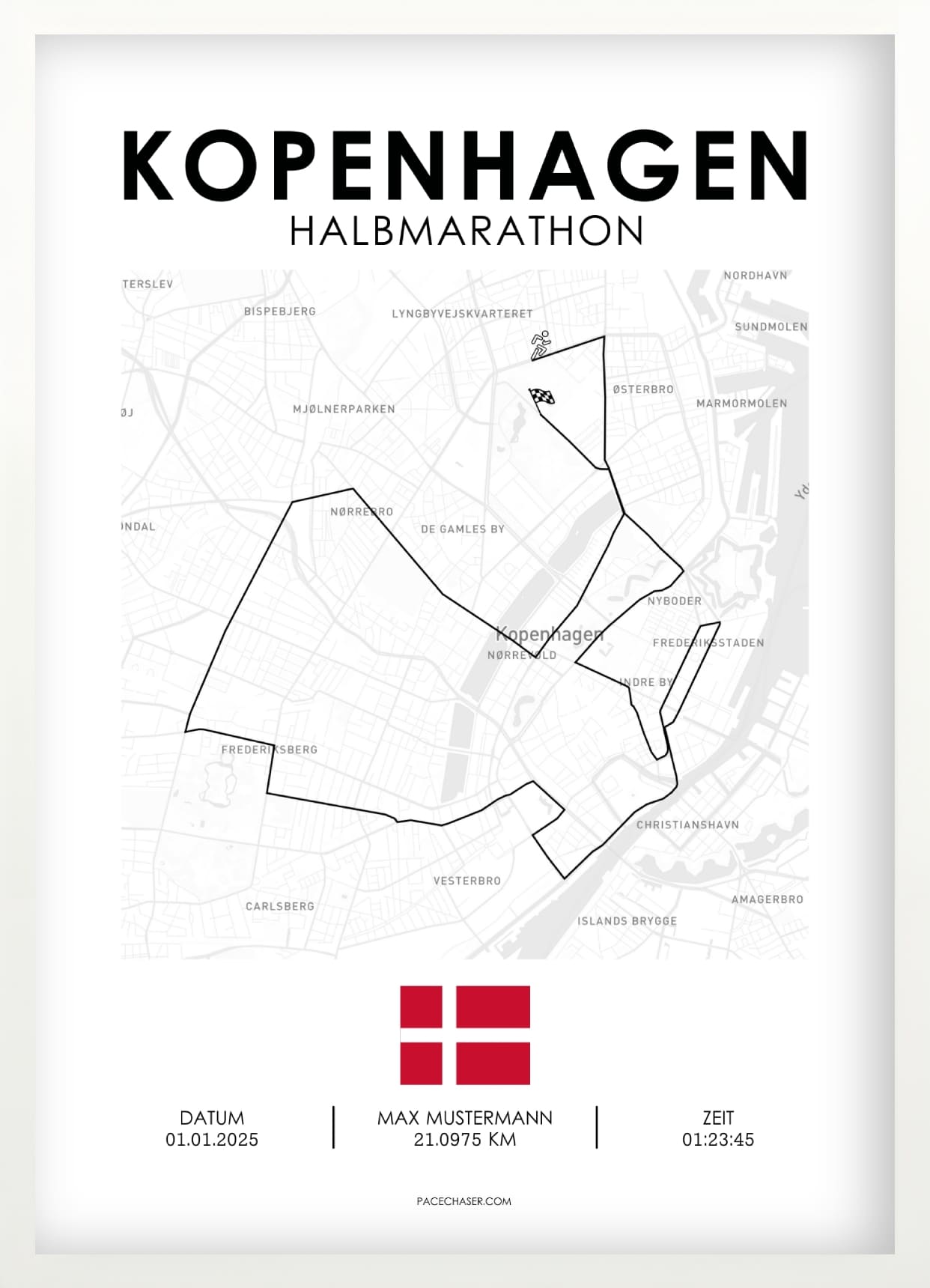 Halbmarathon Kopenhagen Poster - ab 2025