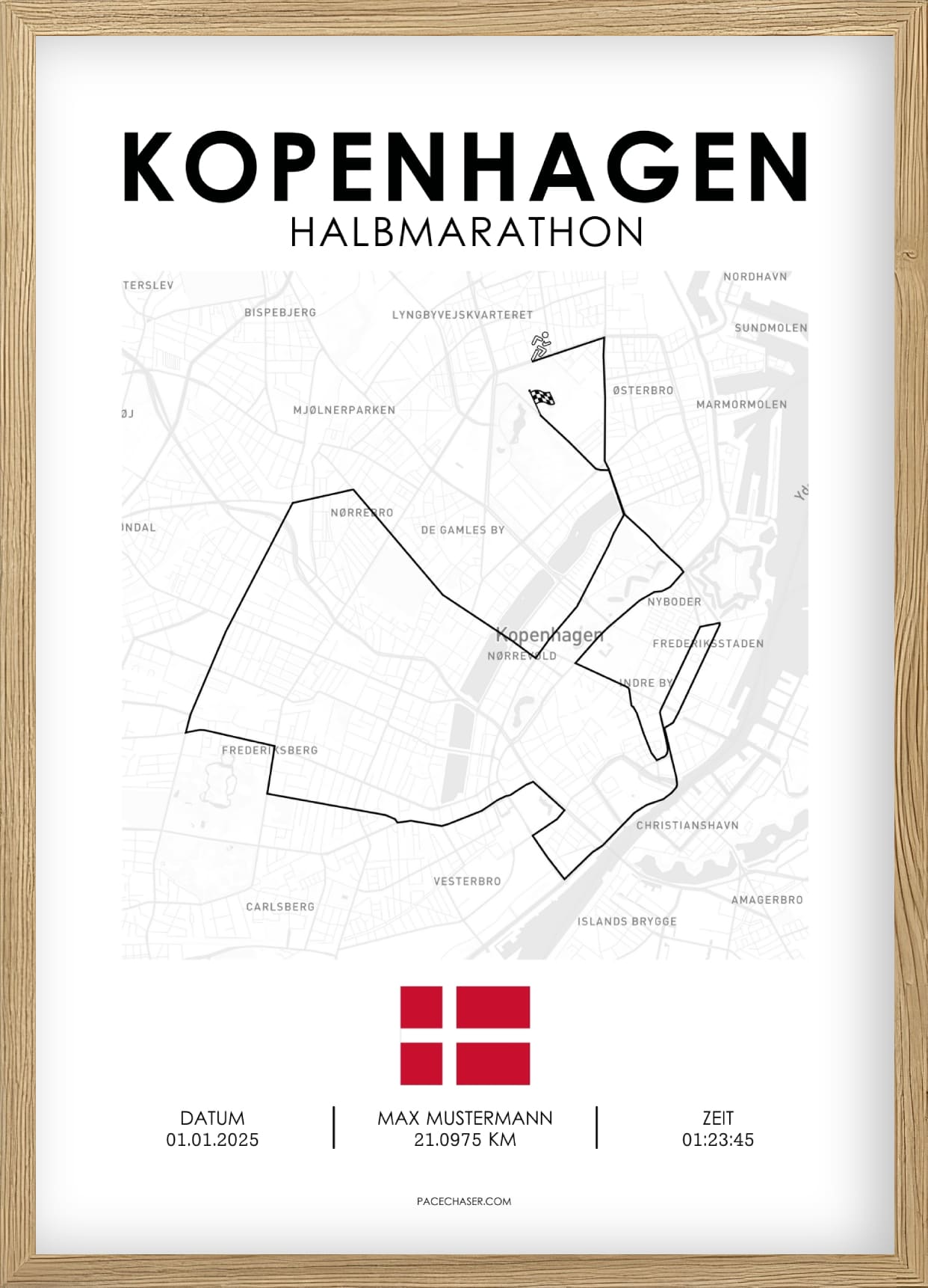 Halbmarathon Kopenhagen Poster - ab 2025