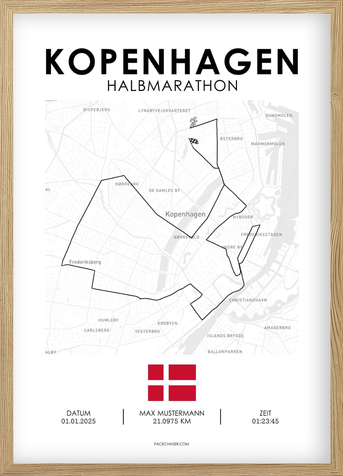 Halbmarathon Kopenhagen Poster - ab 2025