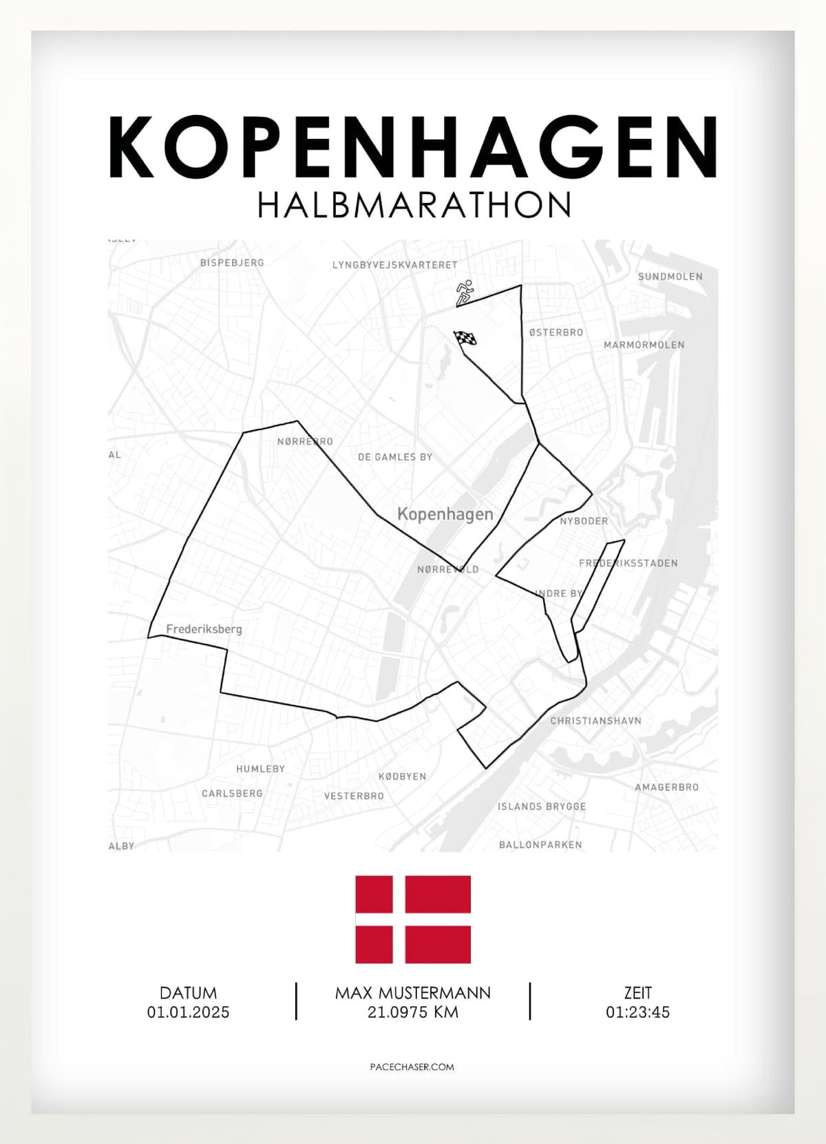 Halbmarathon Kopenhagen Poster - ab 2025