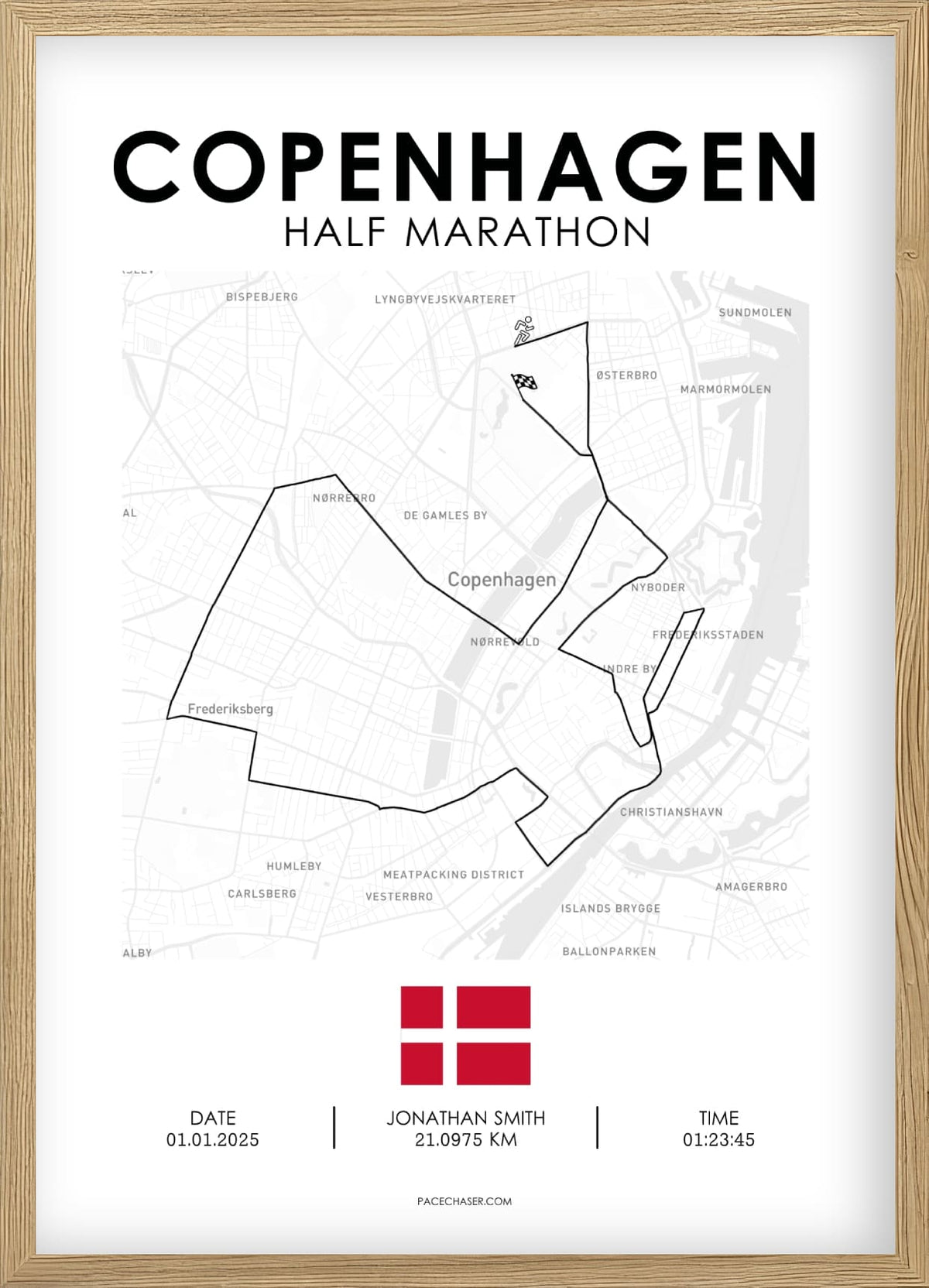 Halbmarathon Kopenhagen Poster - ab 2025