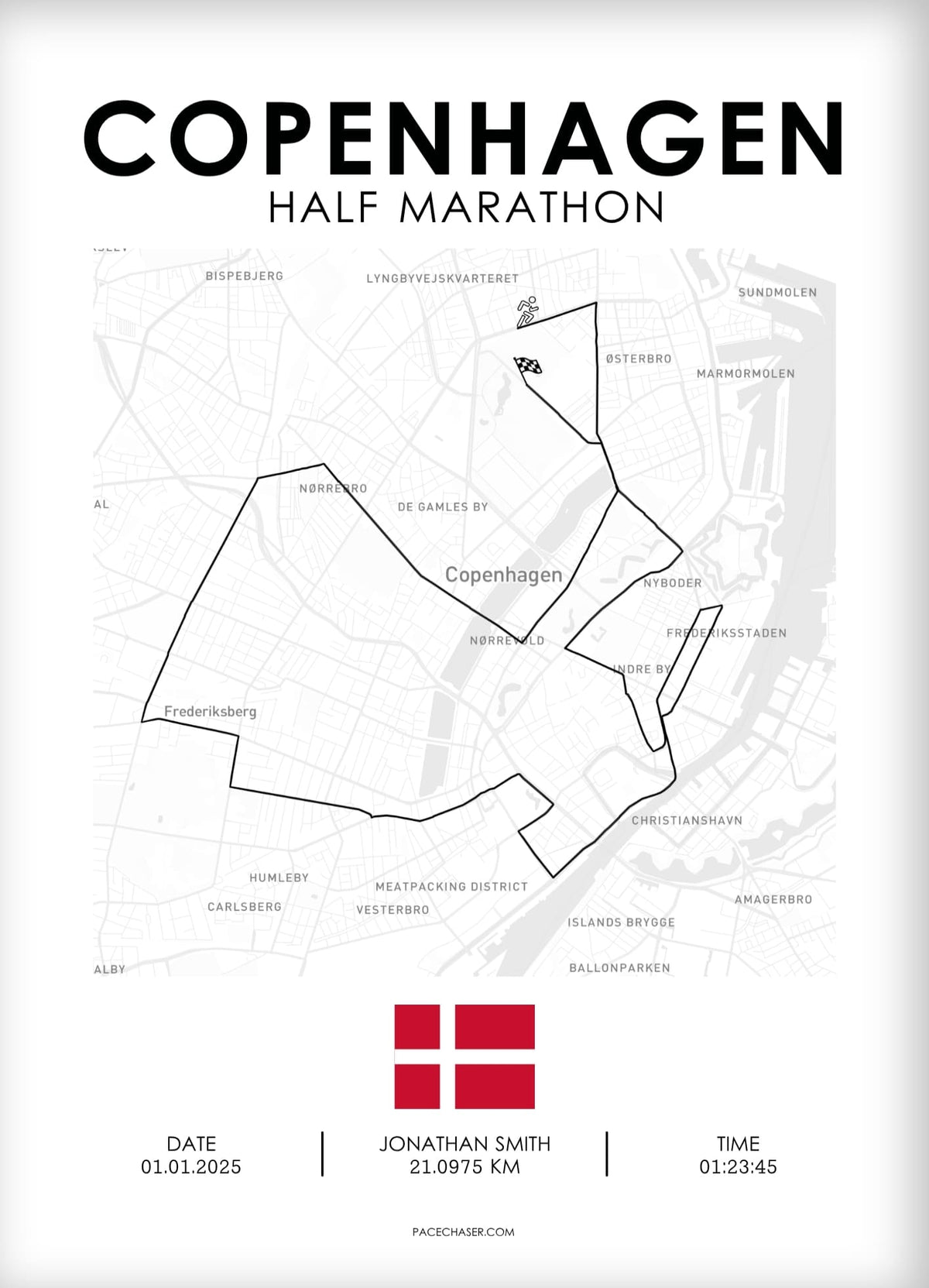 Halbmarathon Kopenhagen Poster - ab 2025