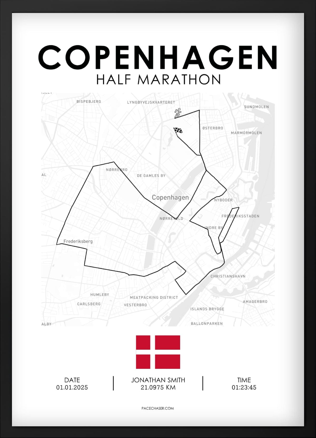 Halbmarathon Kopenhagen Poster - ab 2025