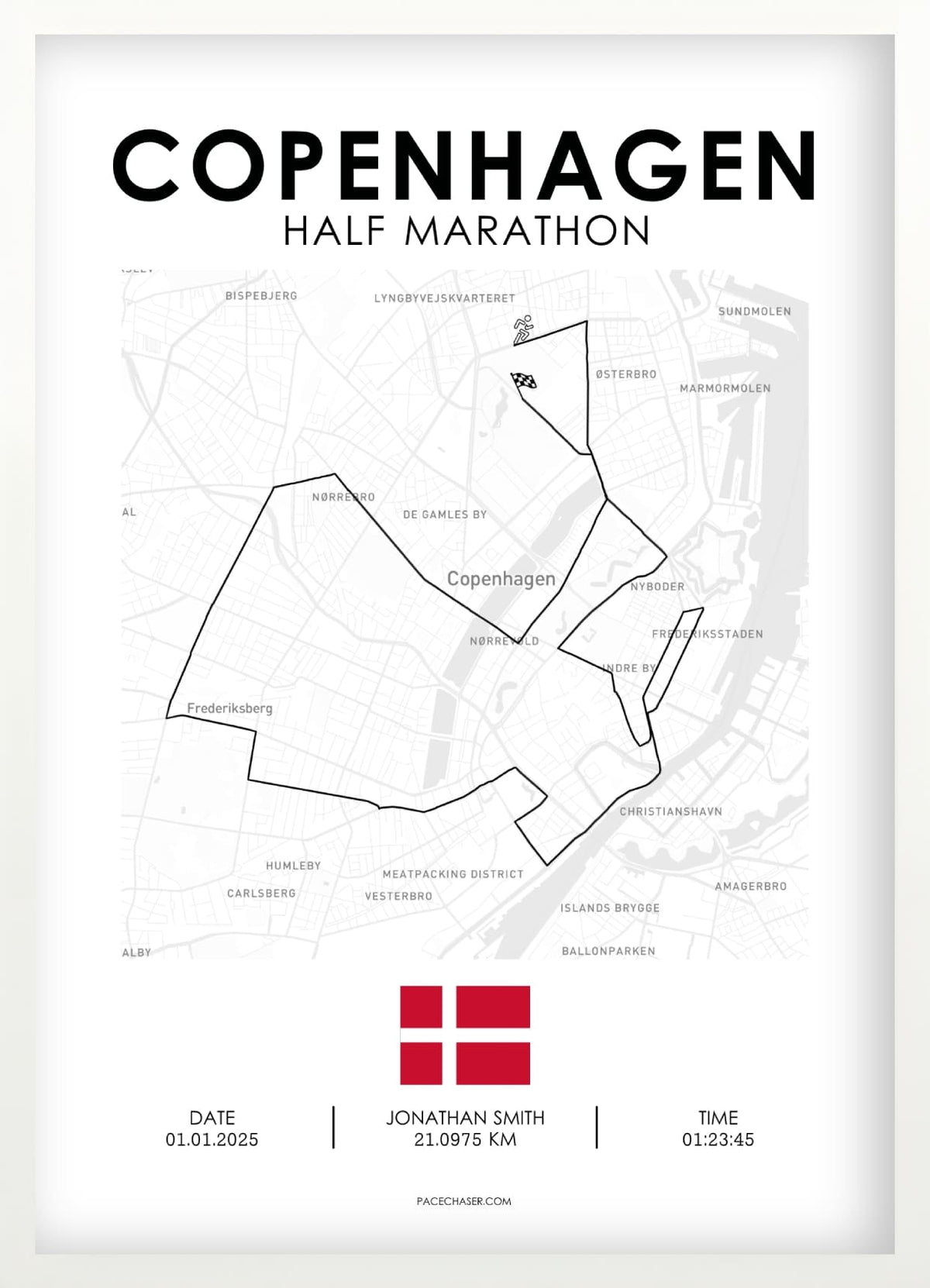 Halbmarathon Kopenhagen Poster - ab 2025