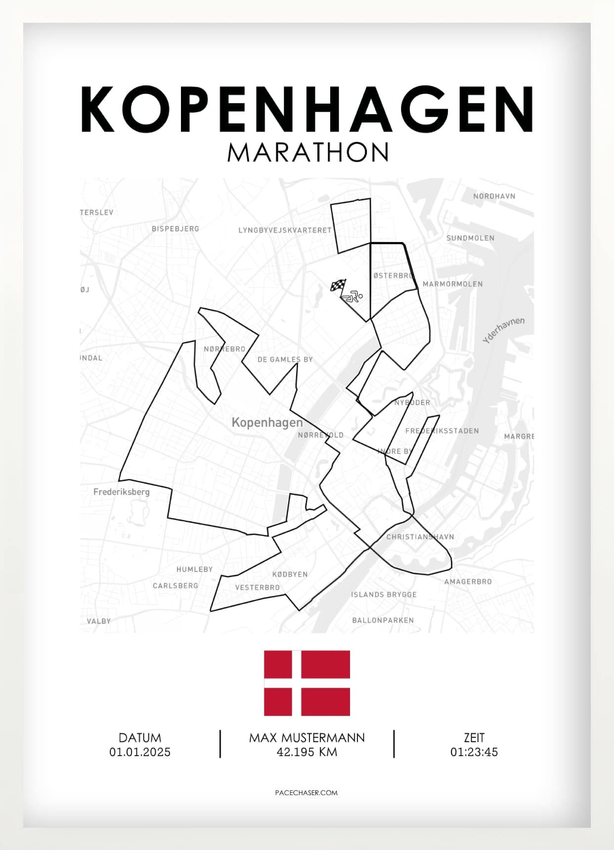 Marathon Kopenhagen Poster - ab 2025