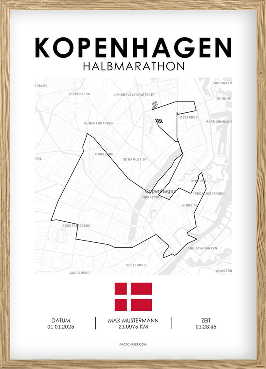Halbmarathon Kopenhagen Poster -  bis 2024
