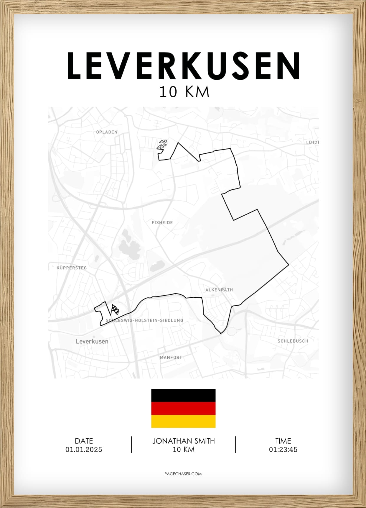 Leverkusen Halbmarathon / 10 km / 5 km Laufposter