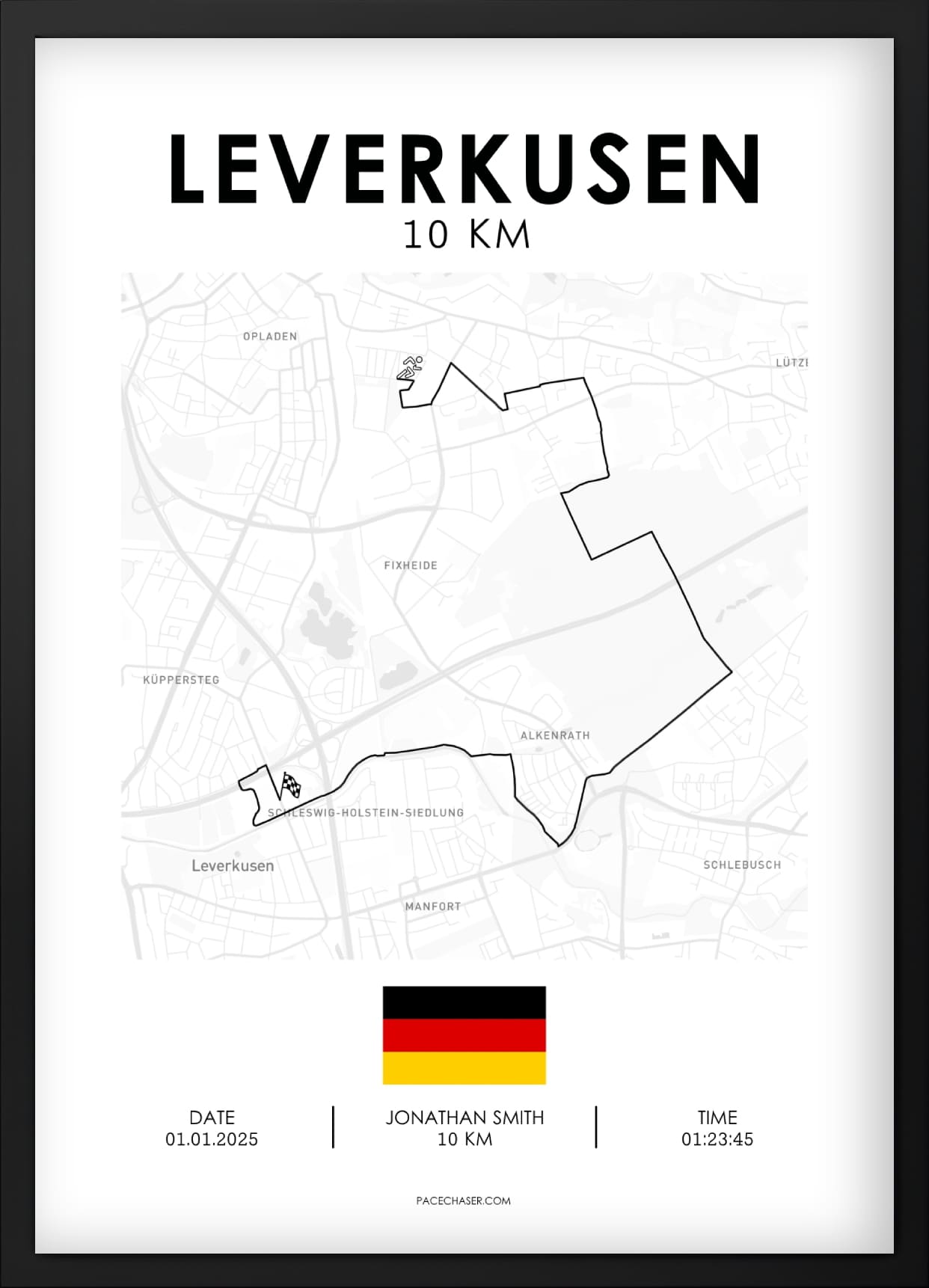 Leverkusen Halbmarathon / 10 km / 5 km Laufposter