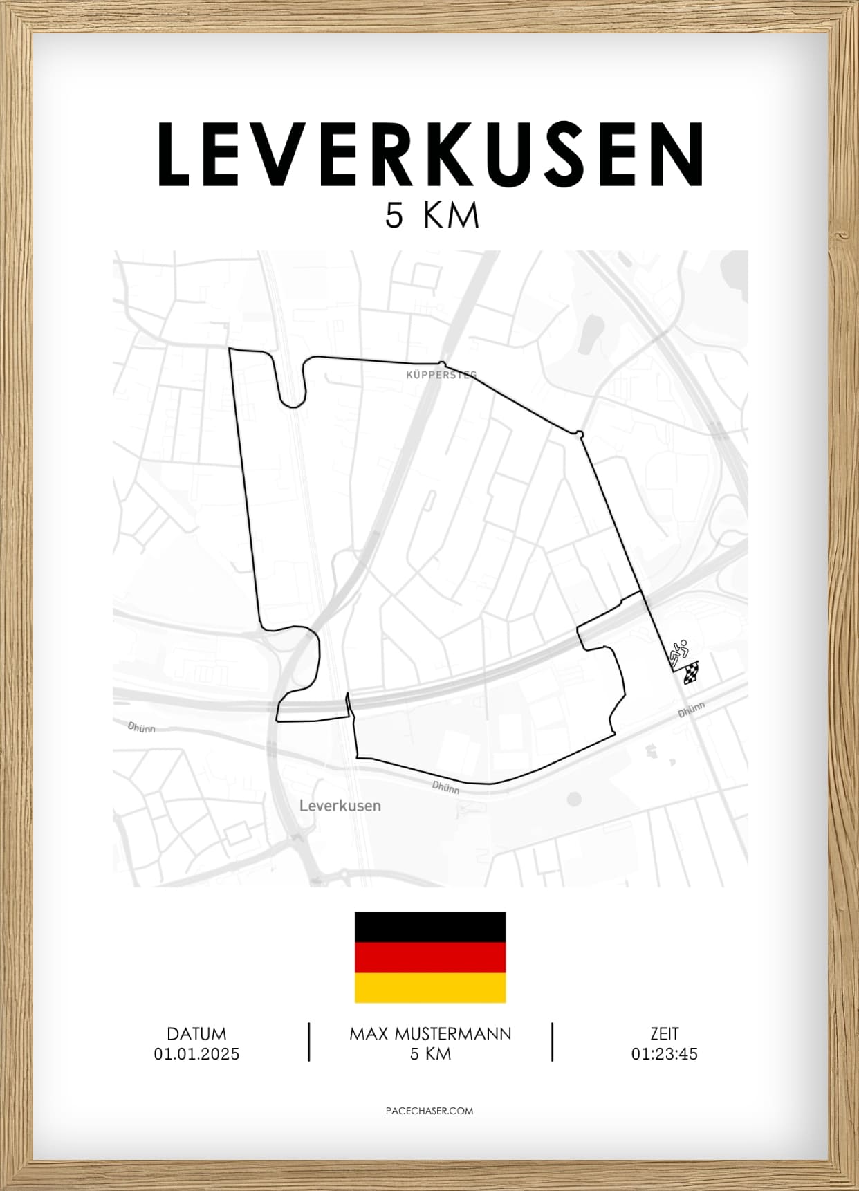 Leverkusen Halbmarathon / 10 km / 5 km Laufposter