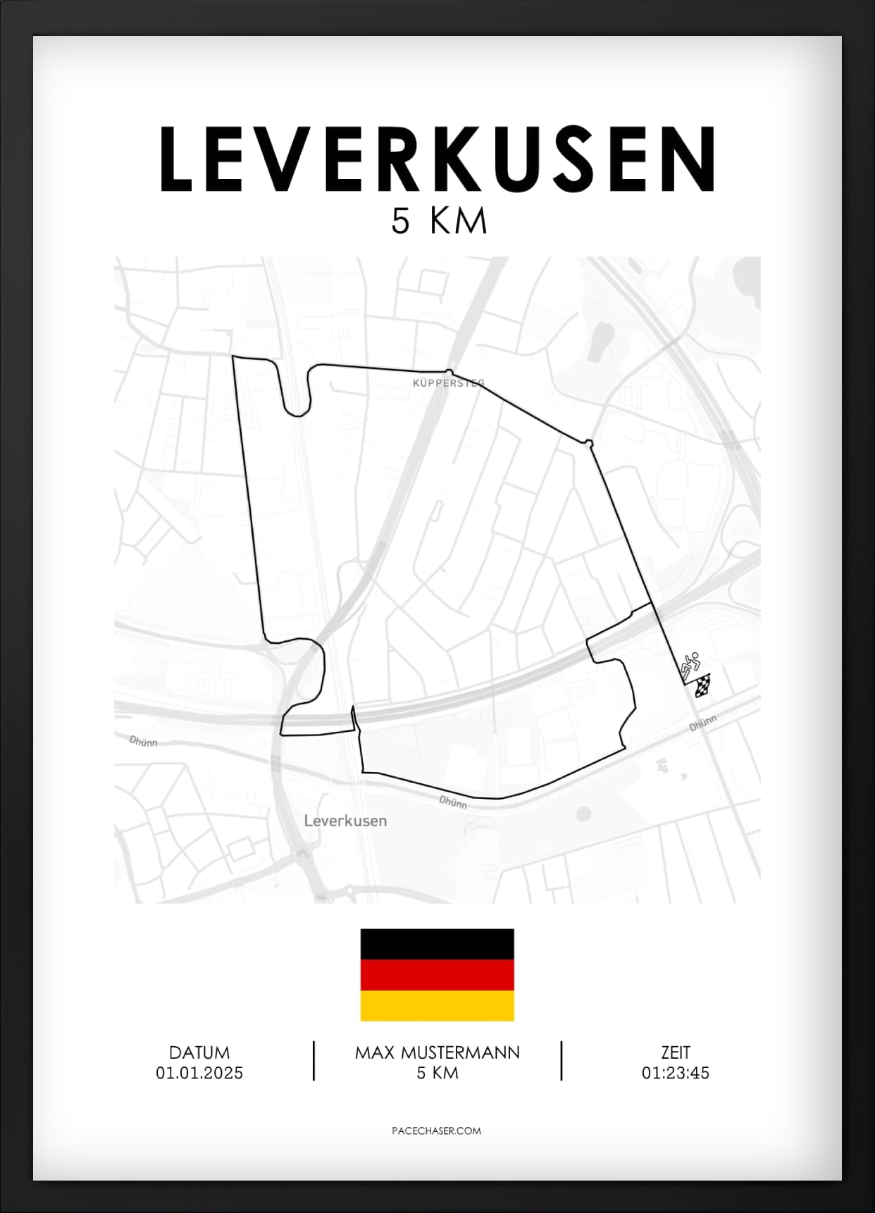 Leverkusen Halbmarathon / 10 km / 5 km Laufposter
