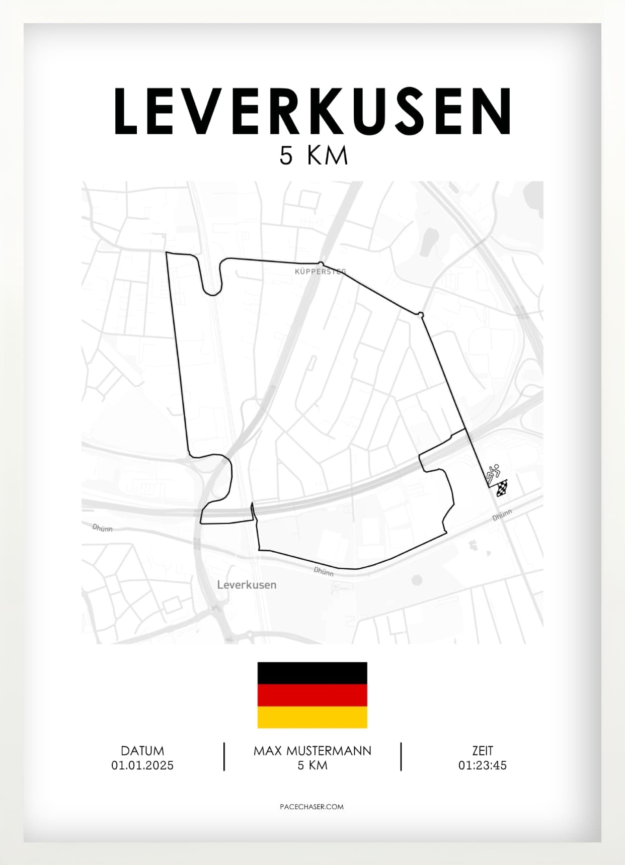 Leverkusen Halbmarathon / 10 km / 5 km Laufposter