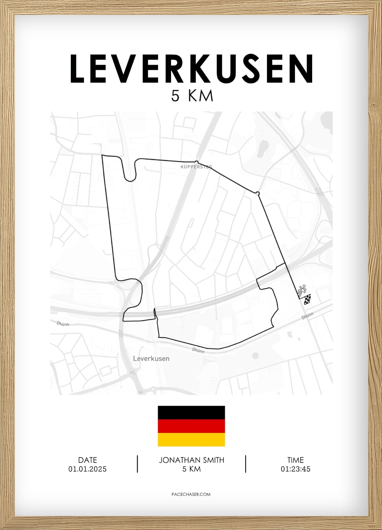 Leverkusen Halbmarathon / 10 km / 5 km Laufposter