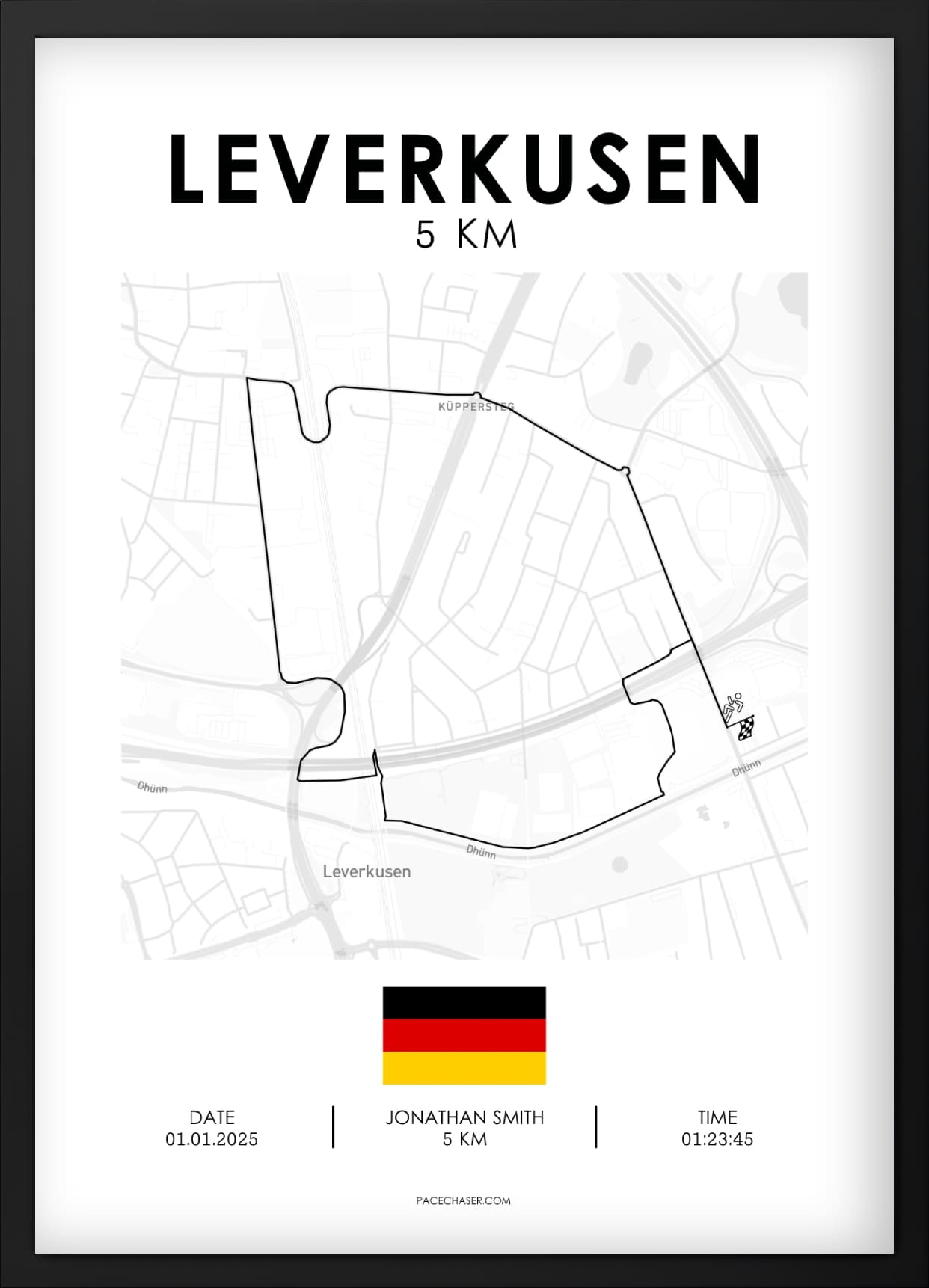 Leverkusen Halbmarathon / 10 km / 5 km Laufposter