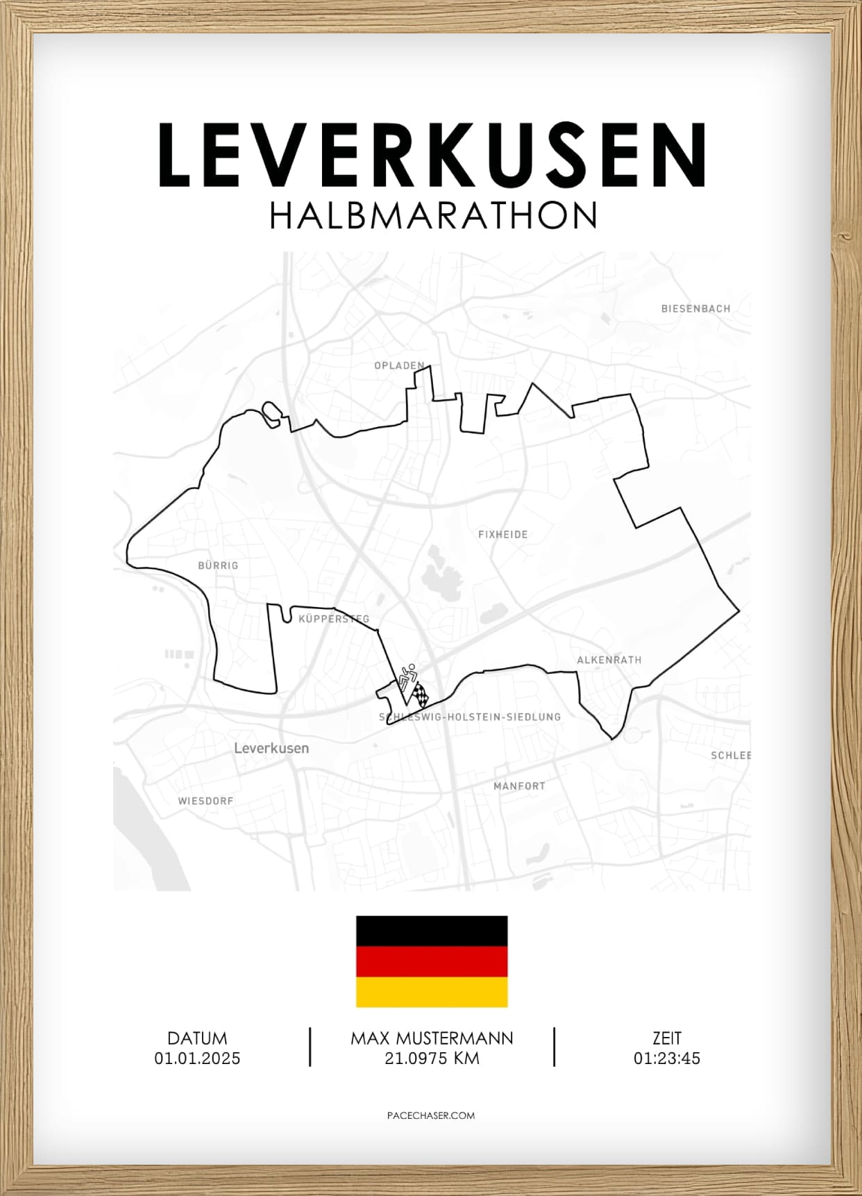 Leverkusen Halbmarathon / 10 km / 5 km Laufposter