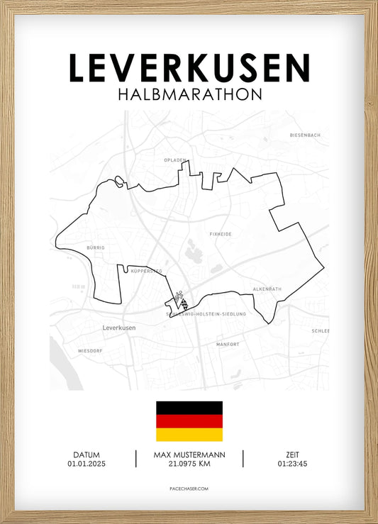 Leverkusen Halbmarathon / 10 km / 5 km Laufposter
