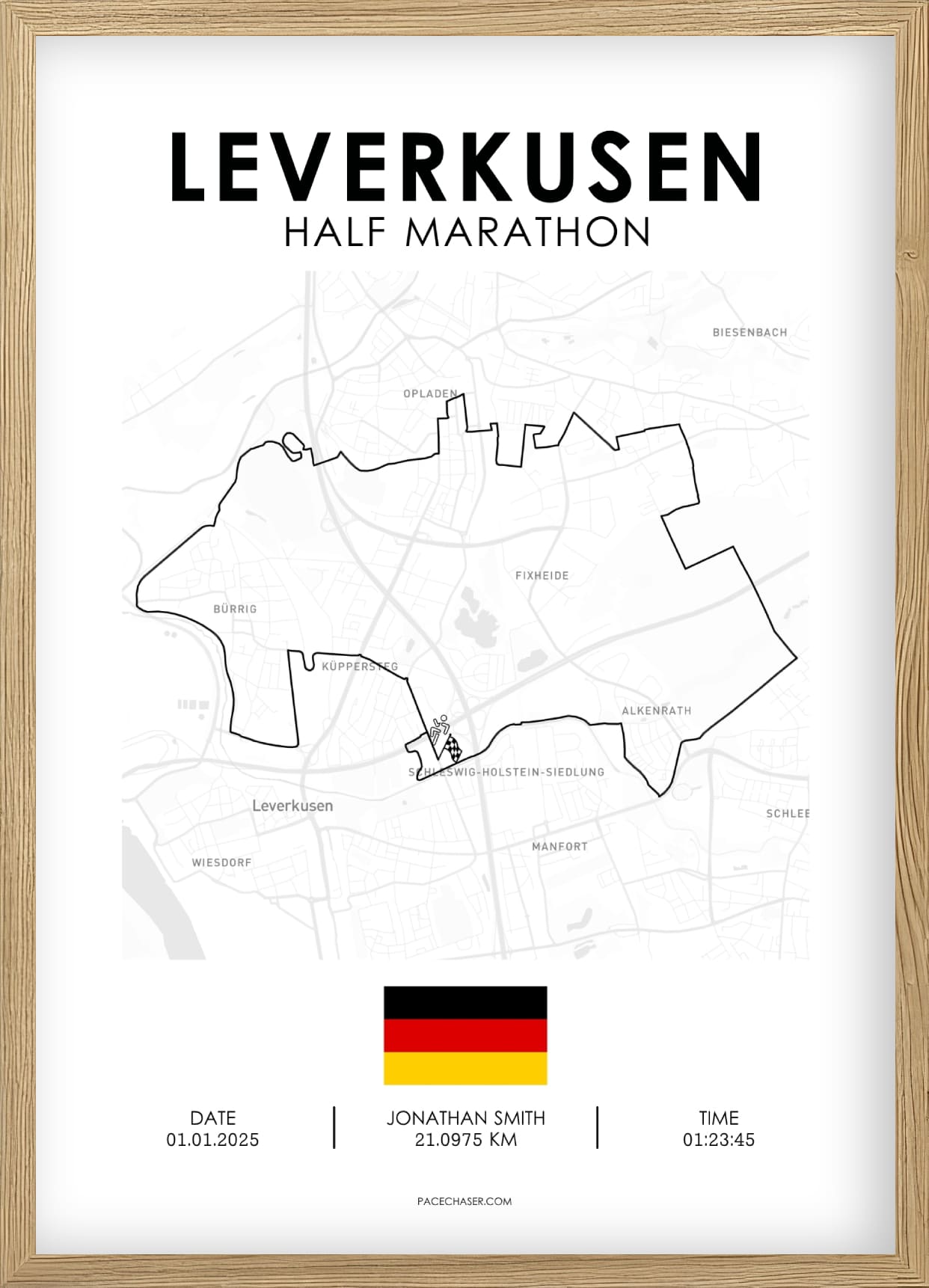 Leverkusen Halbmarathon / 10 km / 5 km Laufposter