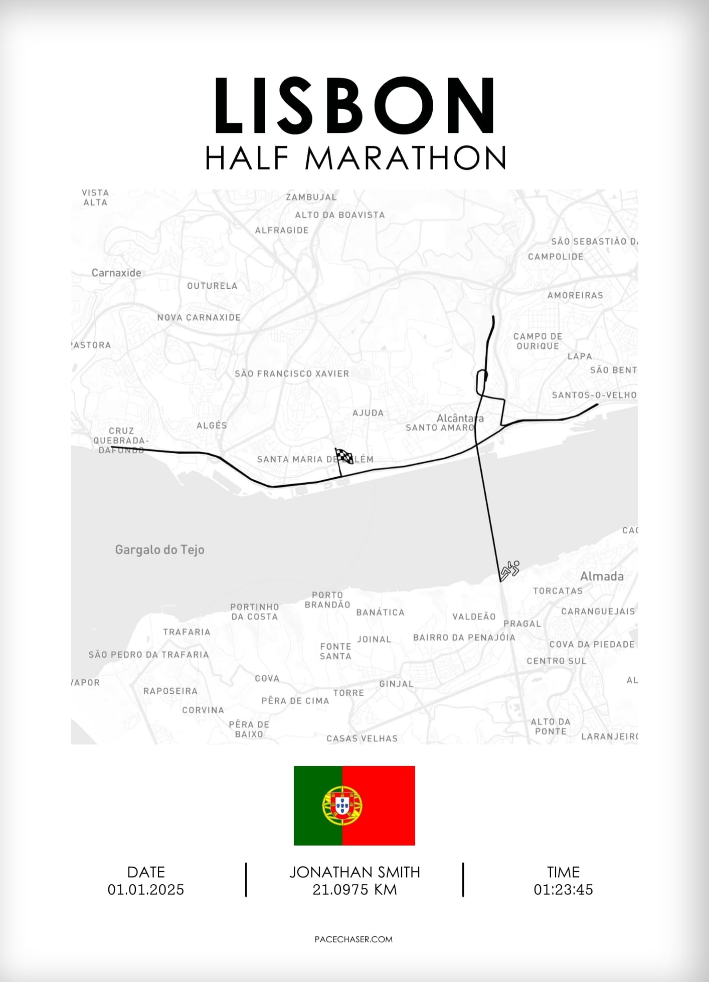 Halbmarathon Lissabon Poster