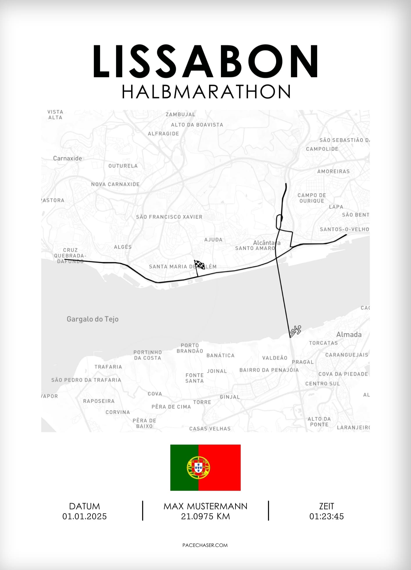 Halbmarathon Lissabon Poster