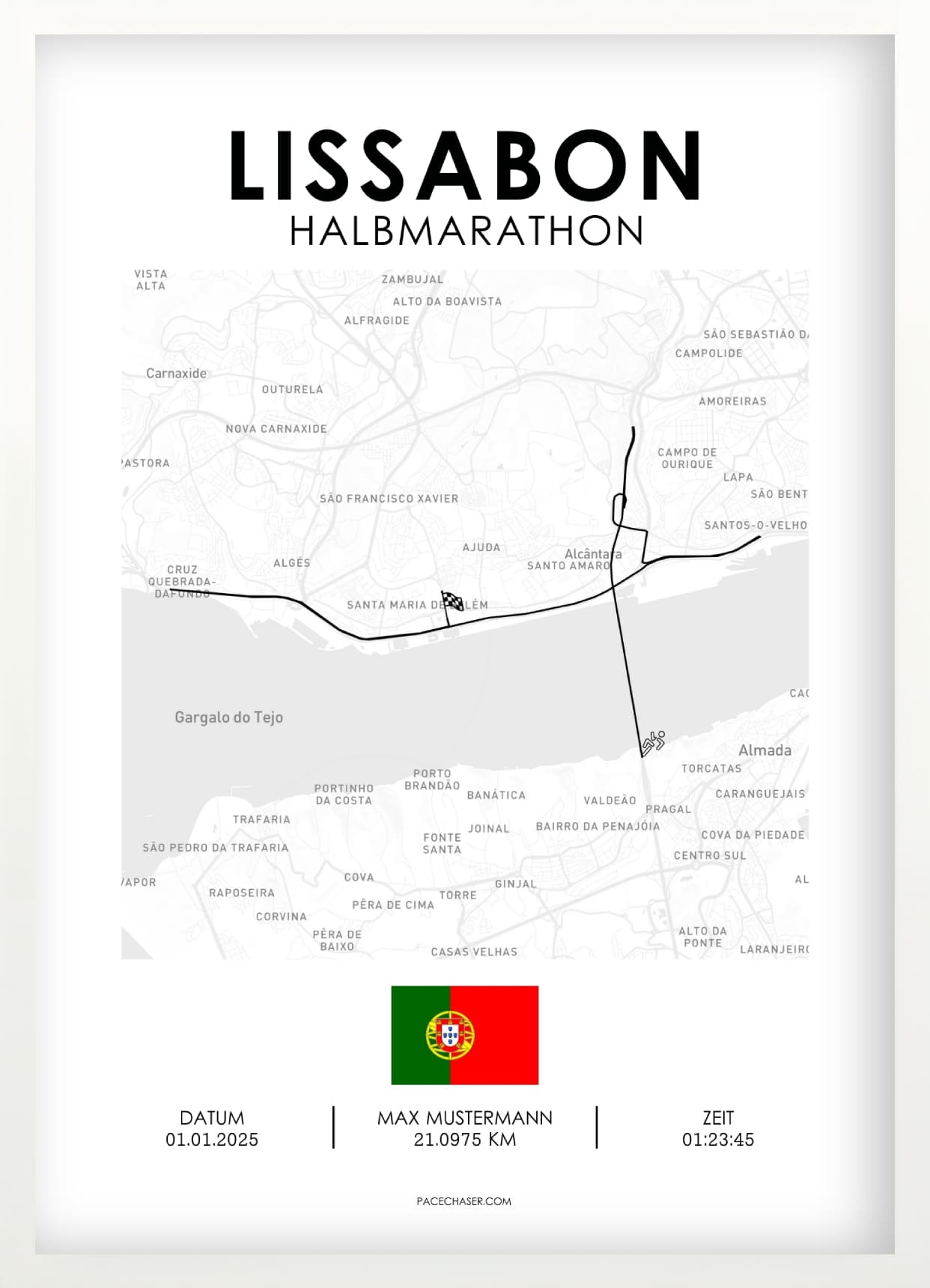 Halbmarathon Lissabon Poster