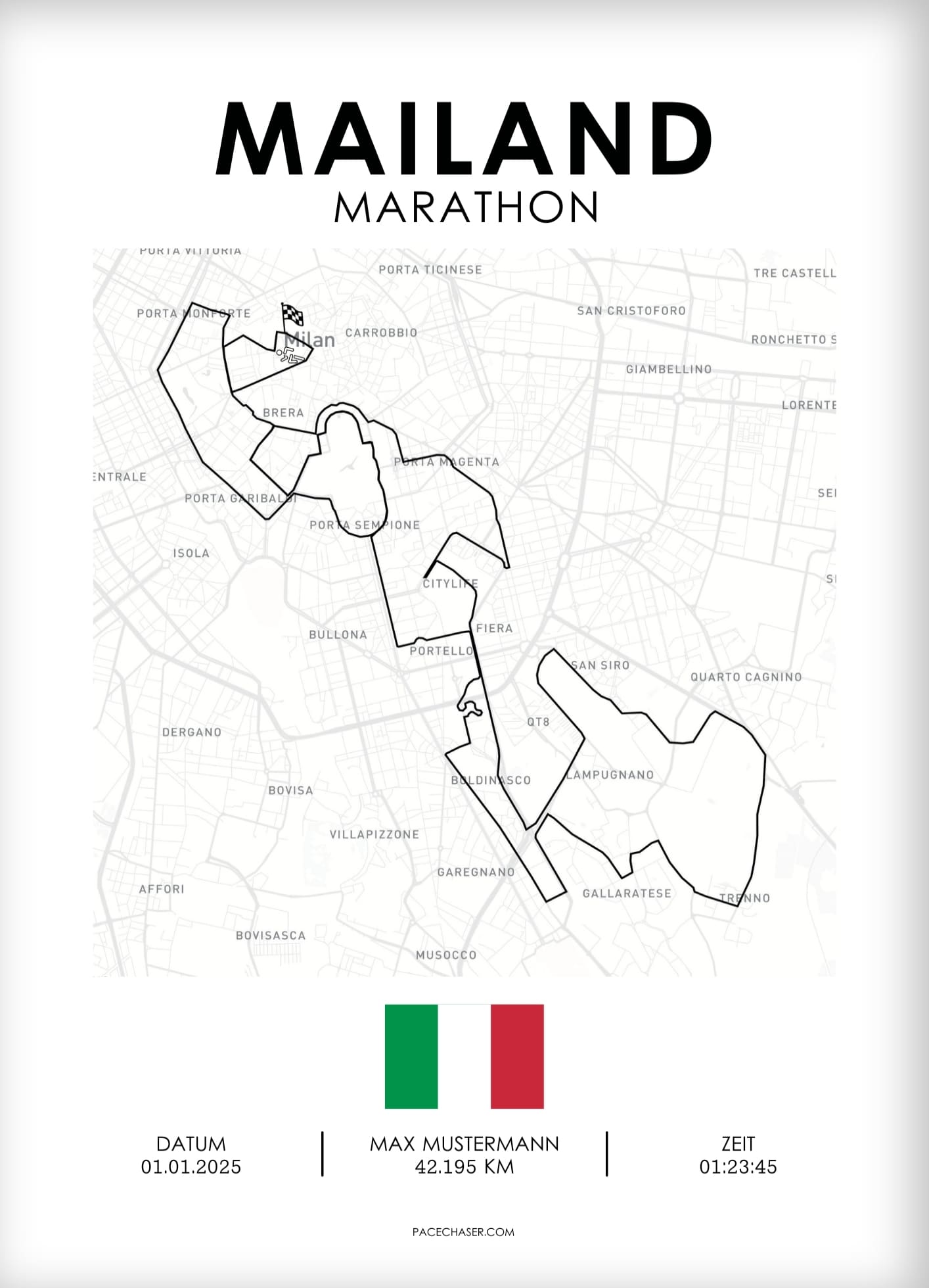 Marathon Mailand Poster