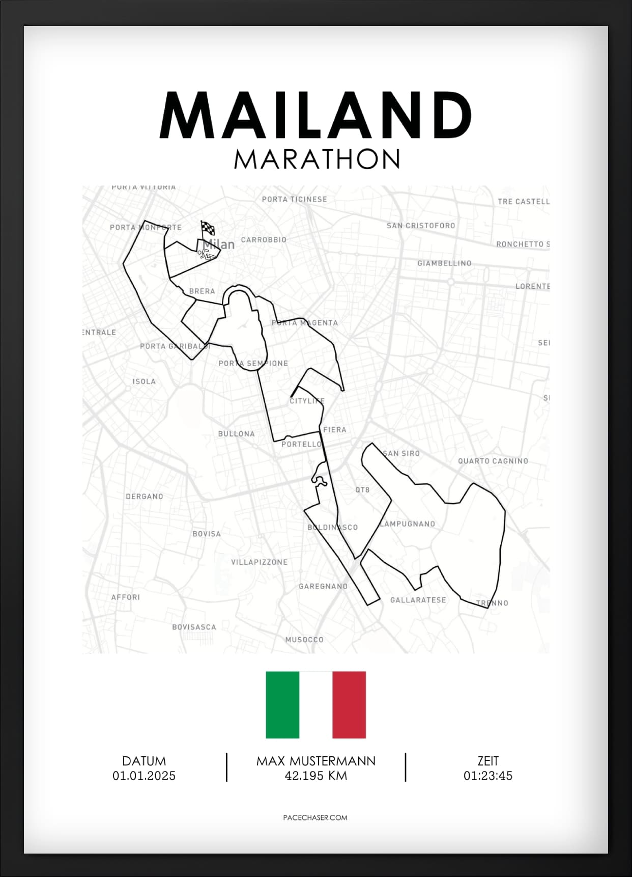 Marathon Mailand Poster