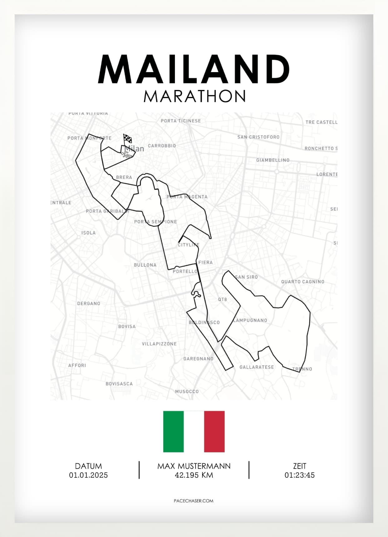 Marathon Mailand Poster