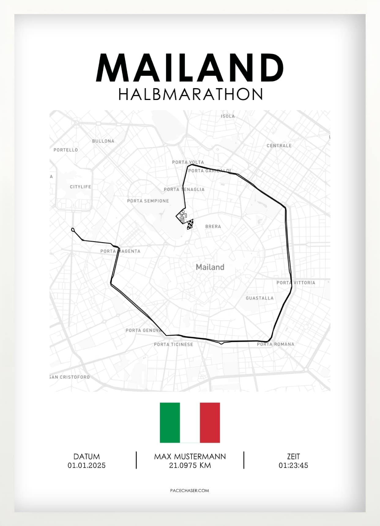 Halbmarathon Mailand Poster (Stramilano)