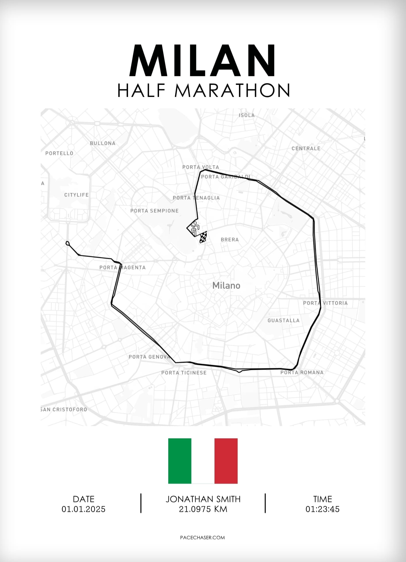 Halbmarathon Mailand Poster (Stramilano)