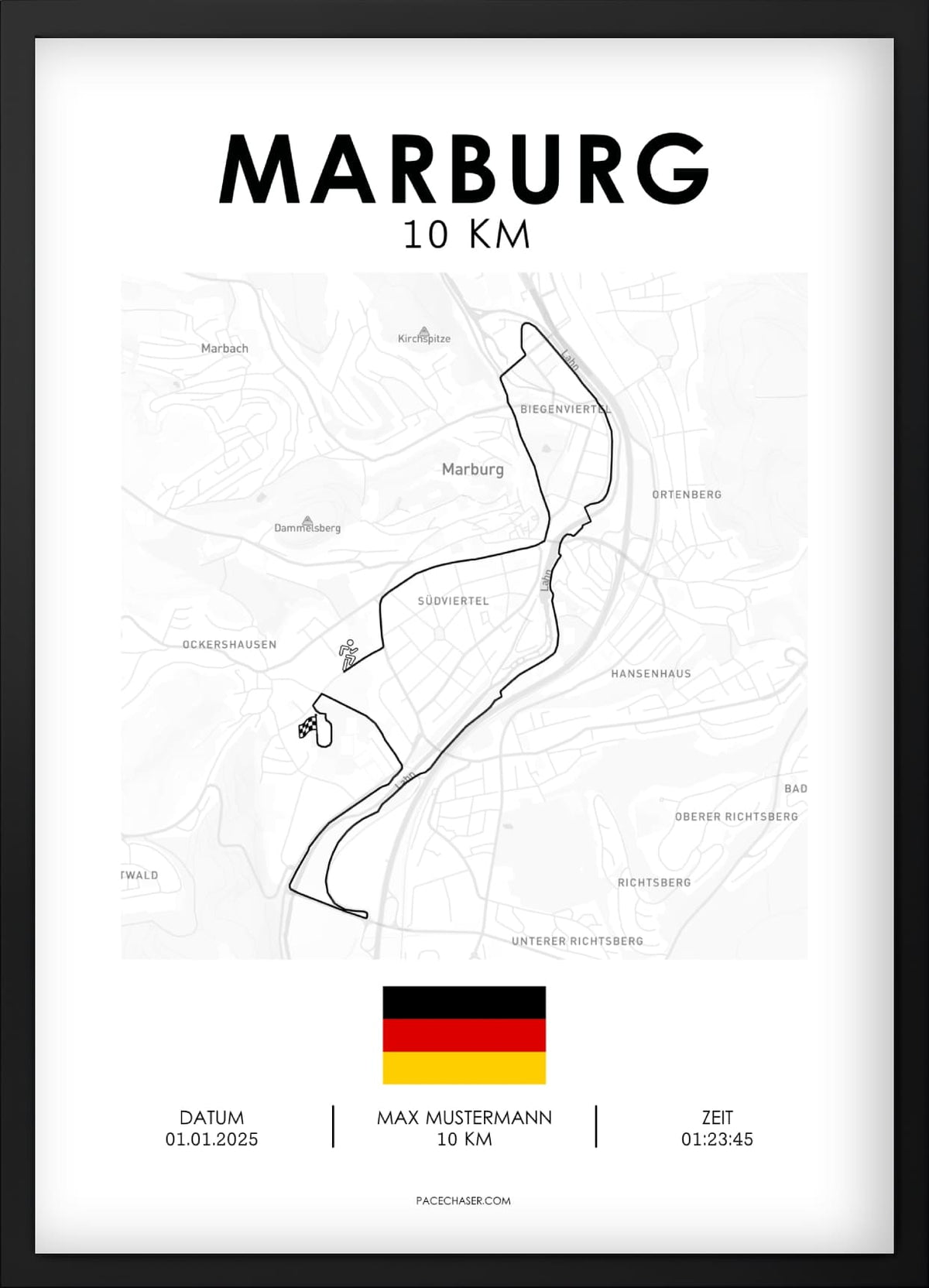 Marburg Marathon / Halbmarathon / 10 km Laufposter