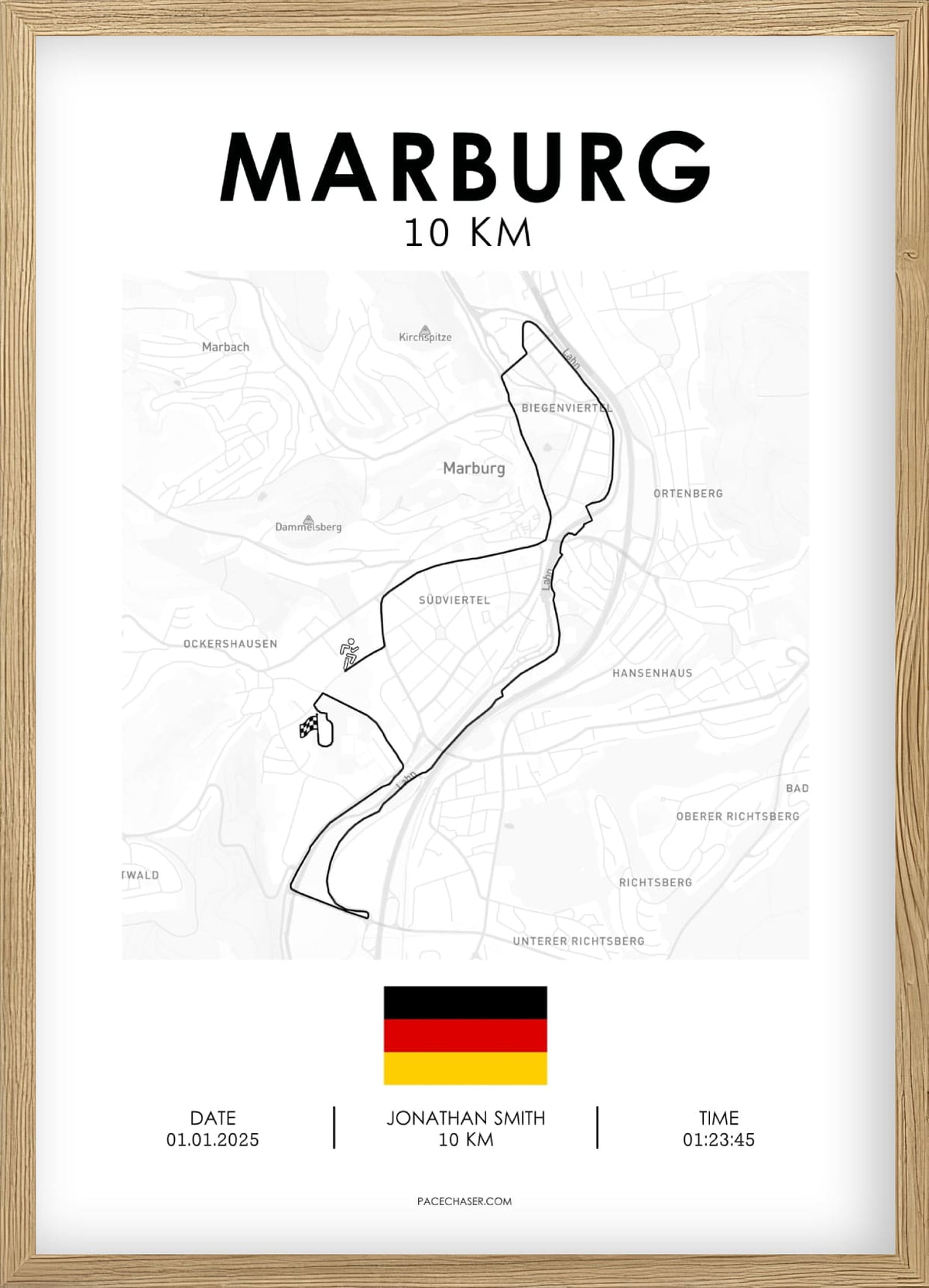 Marburg Marathon / Halbmarathon / 10 km Laufposter