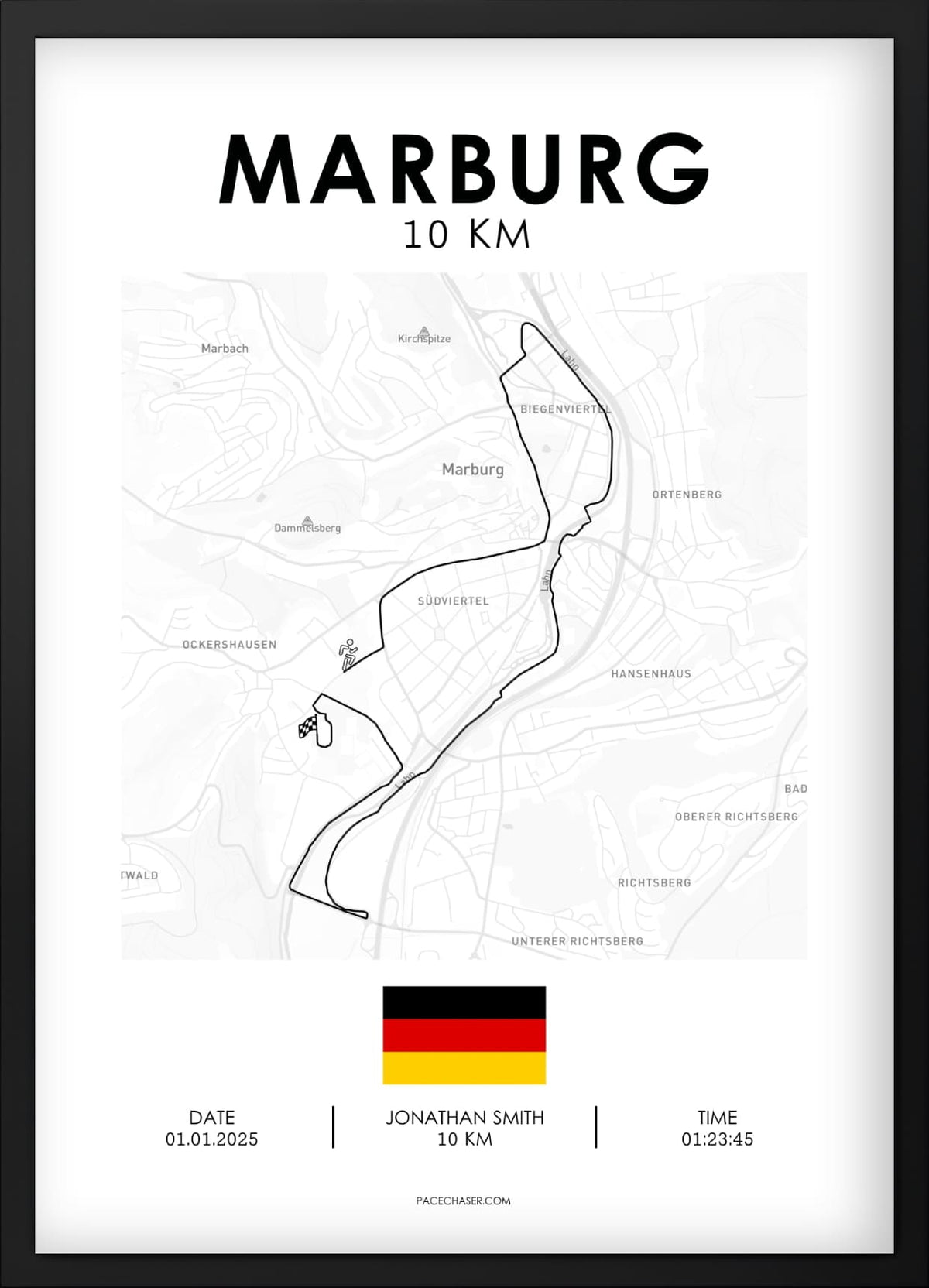 Marburg Marathon / Halbmarathon / 10 km Laufposter
