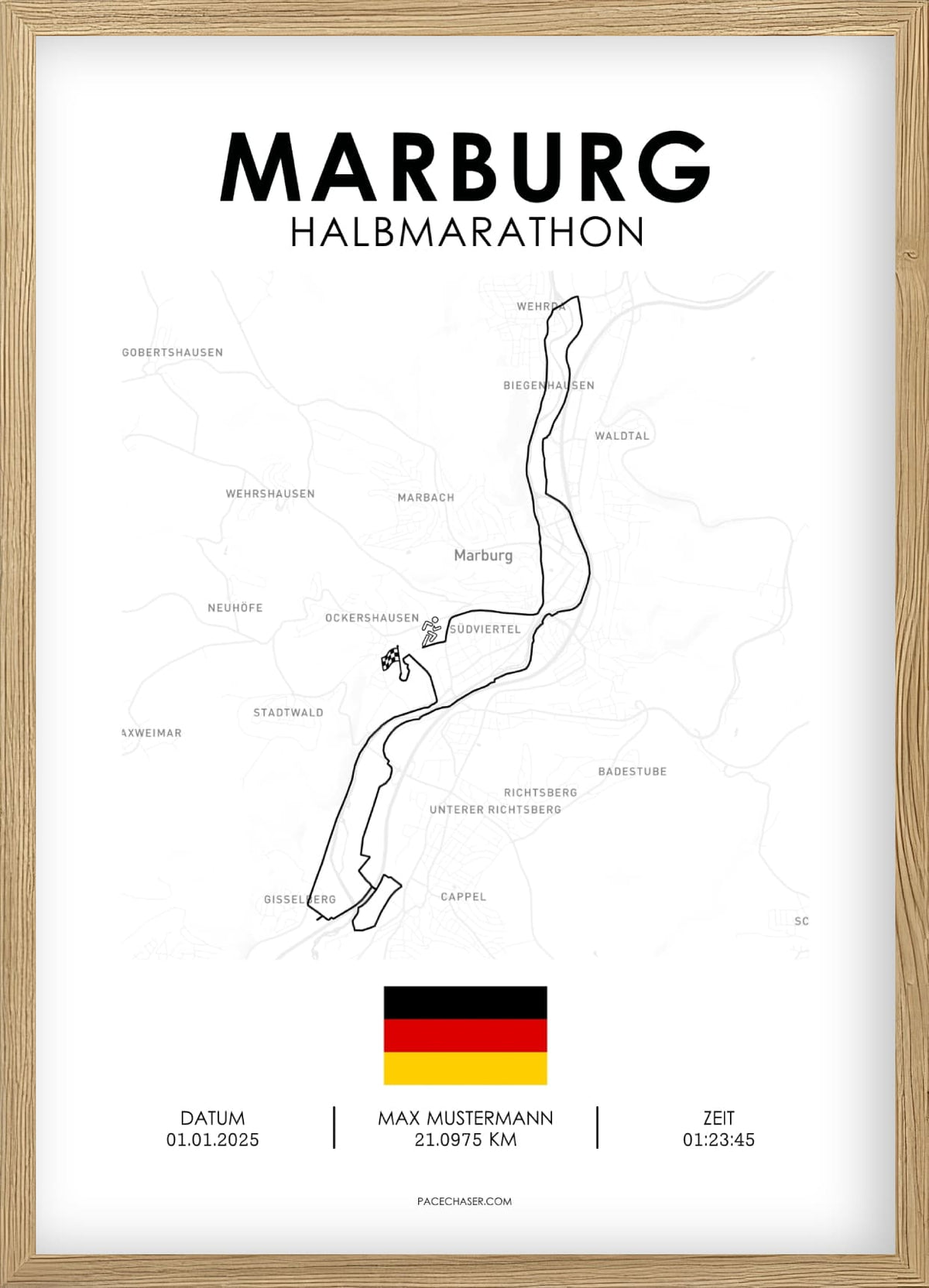 Marburg Marathon / Halbmarathon / 10 km Laufposter