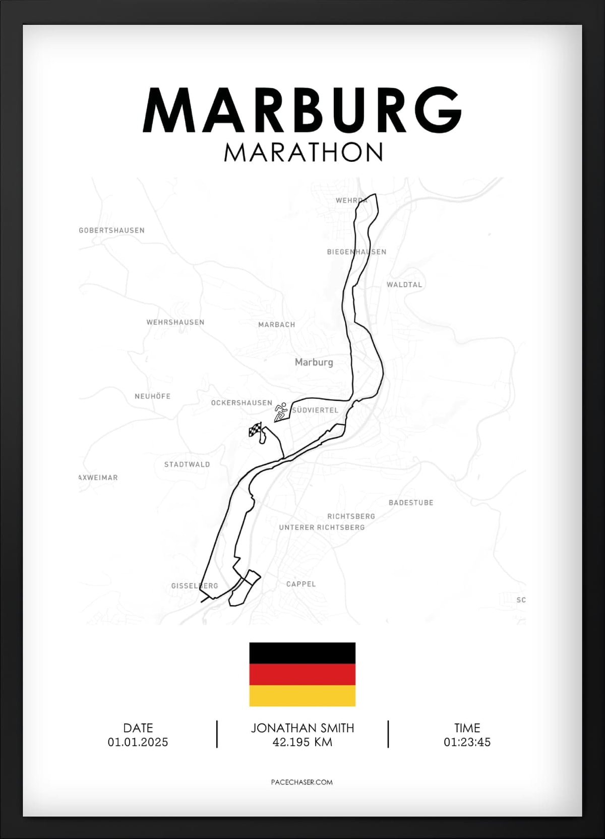 Marburg Marathon / Halbmarathon / 10 km Laufposter