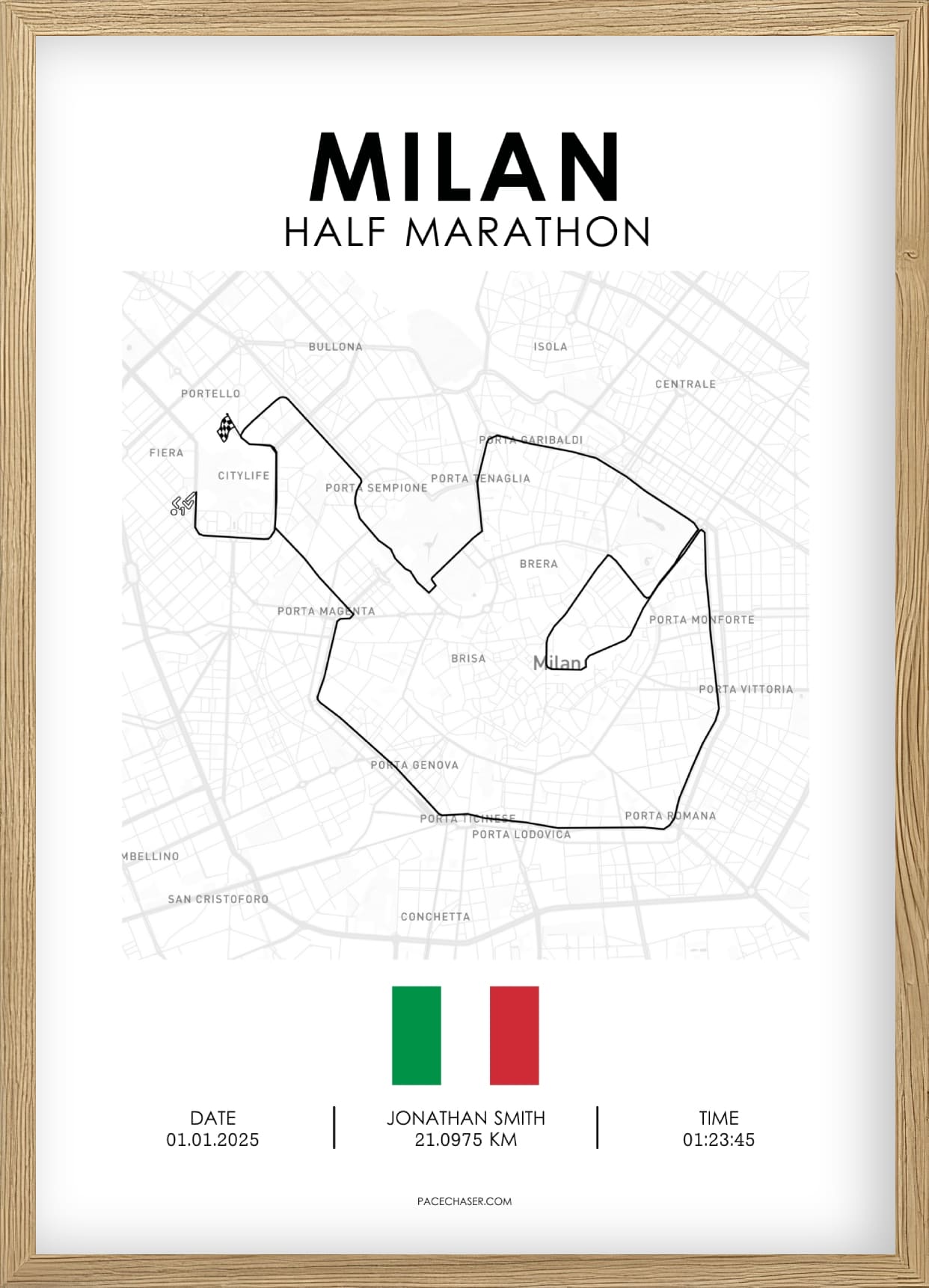 Halbmarathon Mailand Poster (Milano 21)