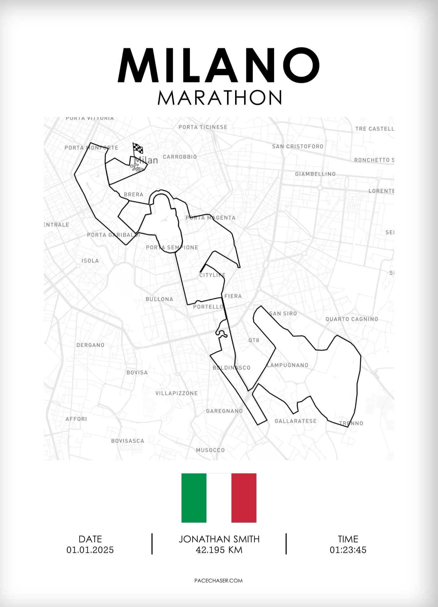 Marathon Mailand Poster