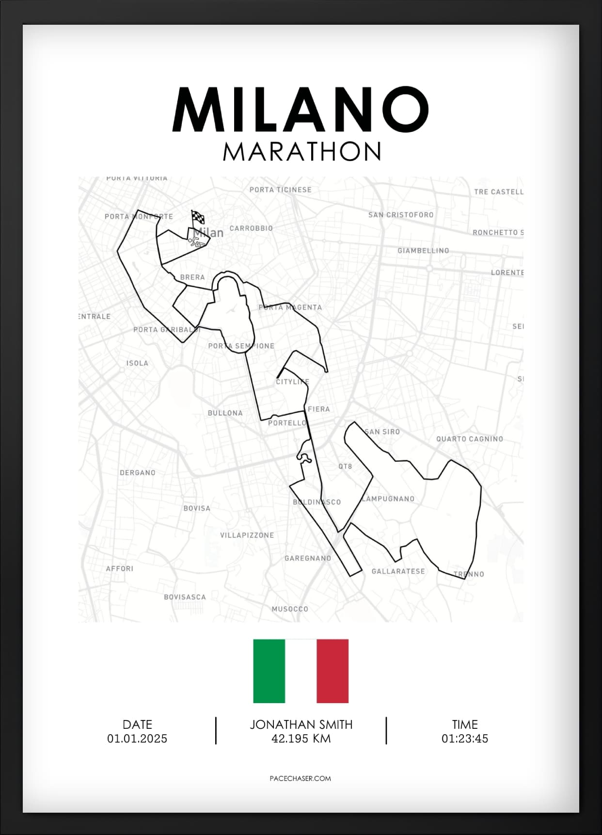 Marathon Mailand Poster