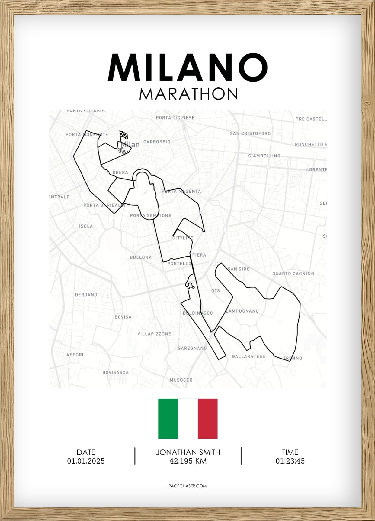 Marathon Mailand Poster