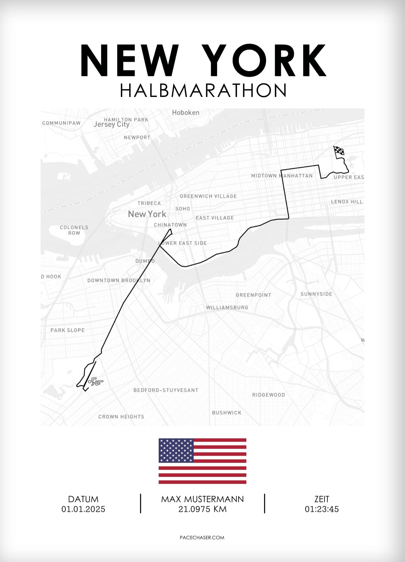 Halbmarathon New York Poster (bis 2025)