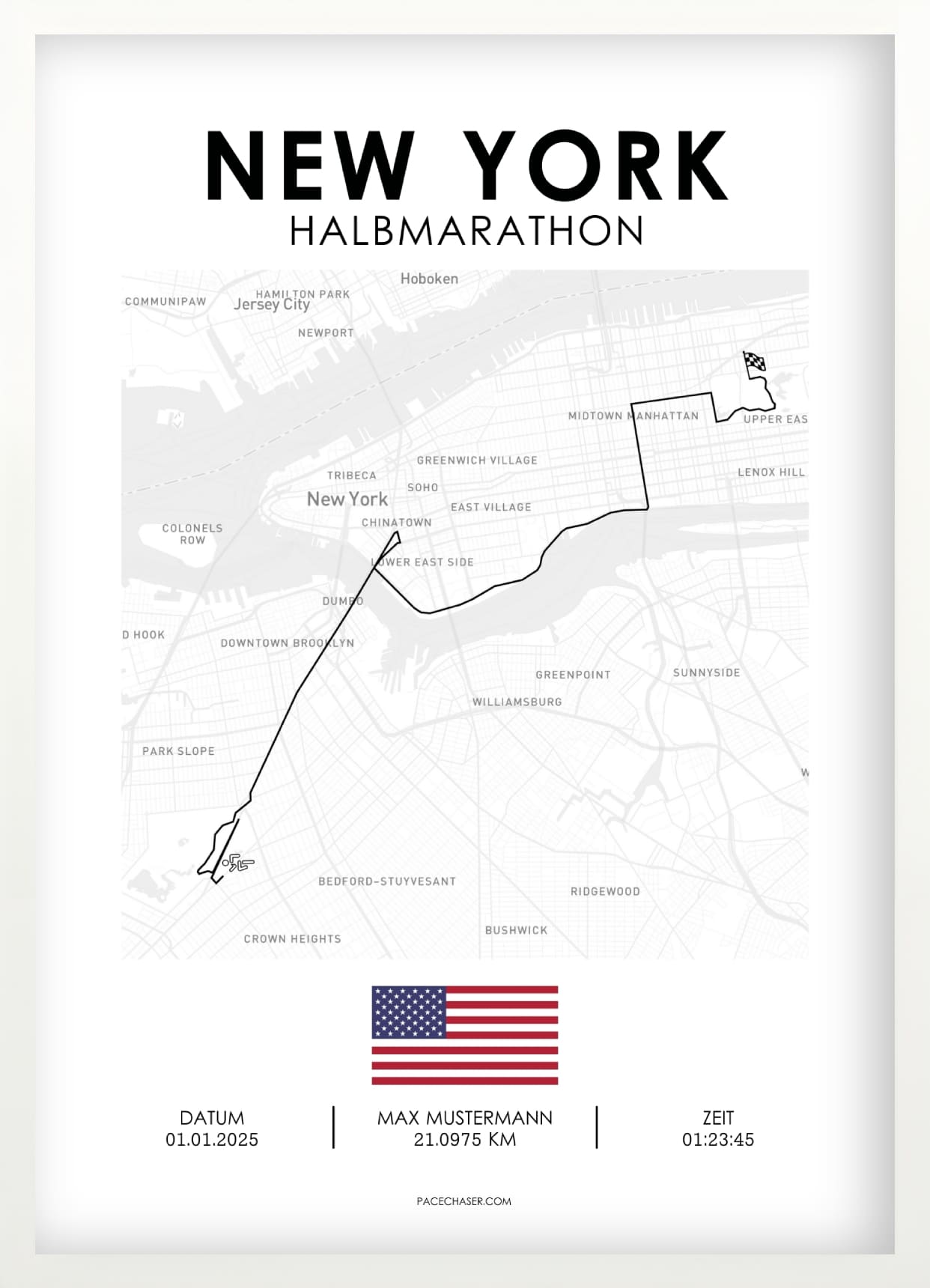 Halbmarathon New York Poster (bis 2025)