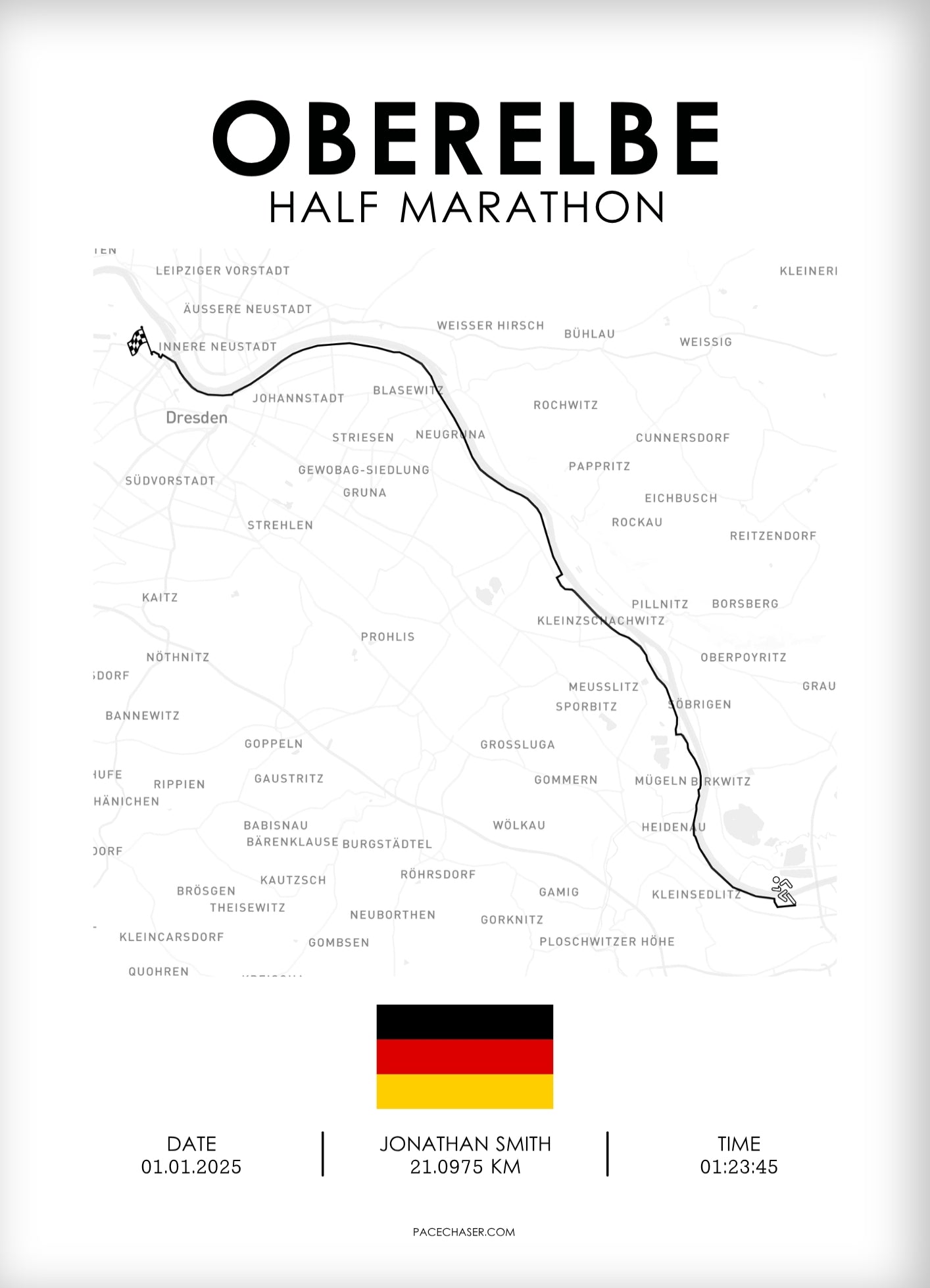 Halbmarathon Oberelbe Poster