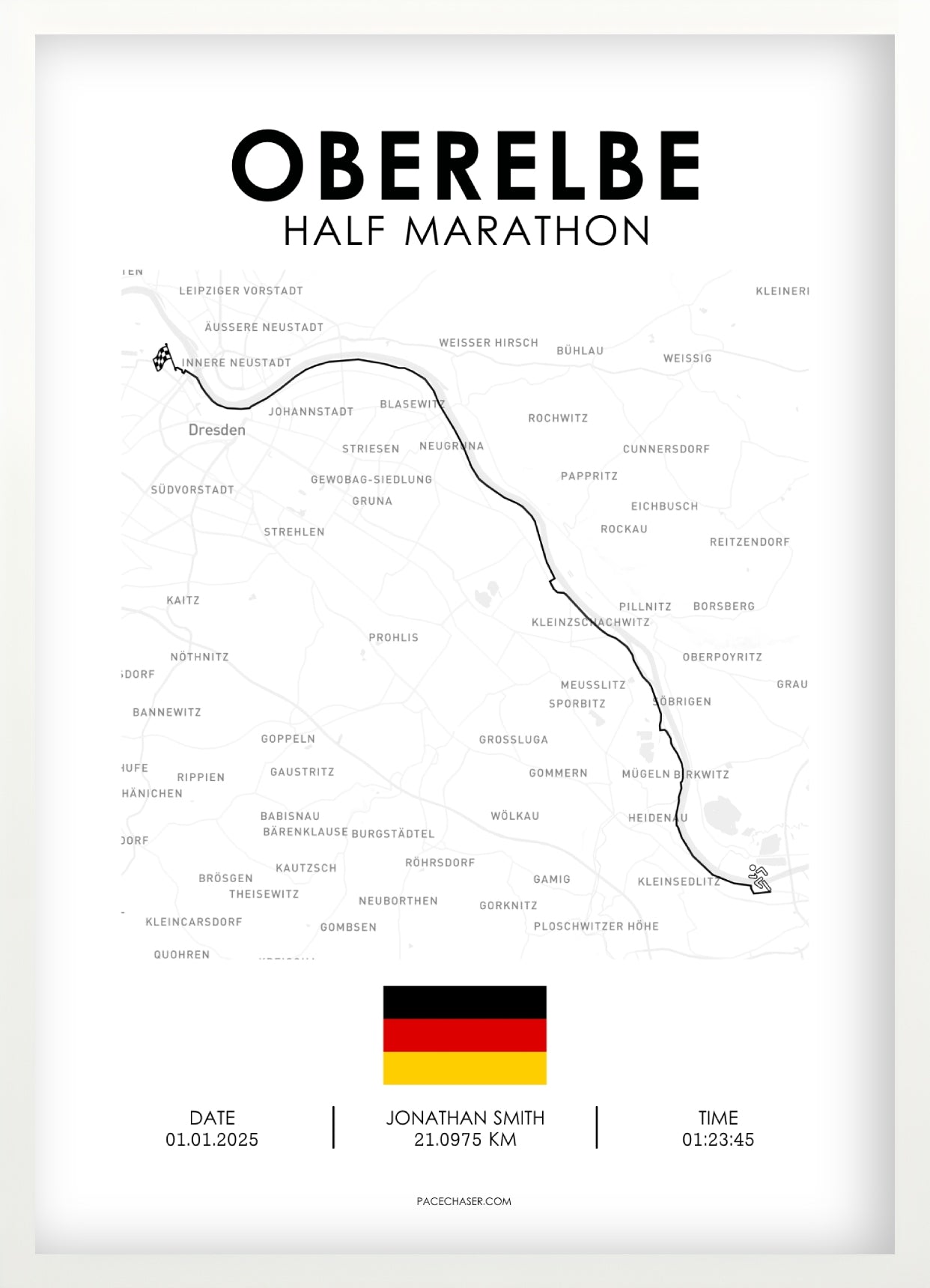 Halbmarathon Oberelbe Poster