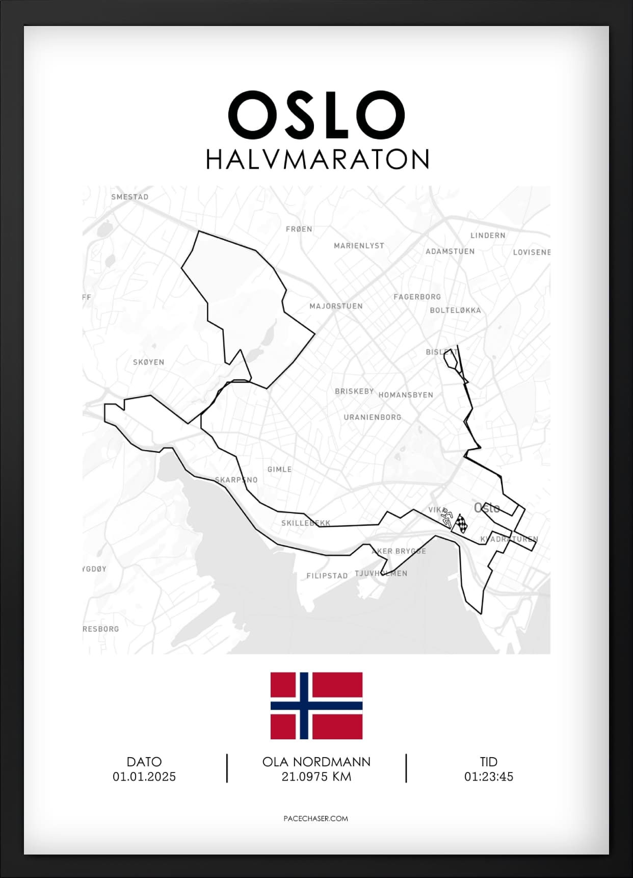 Halbmarathon Oslo Poster