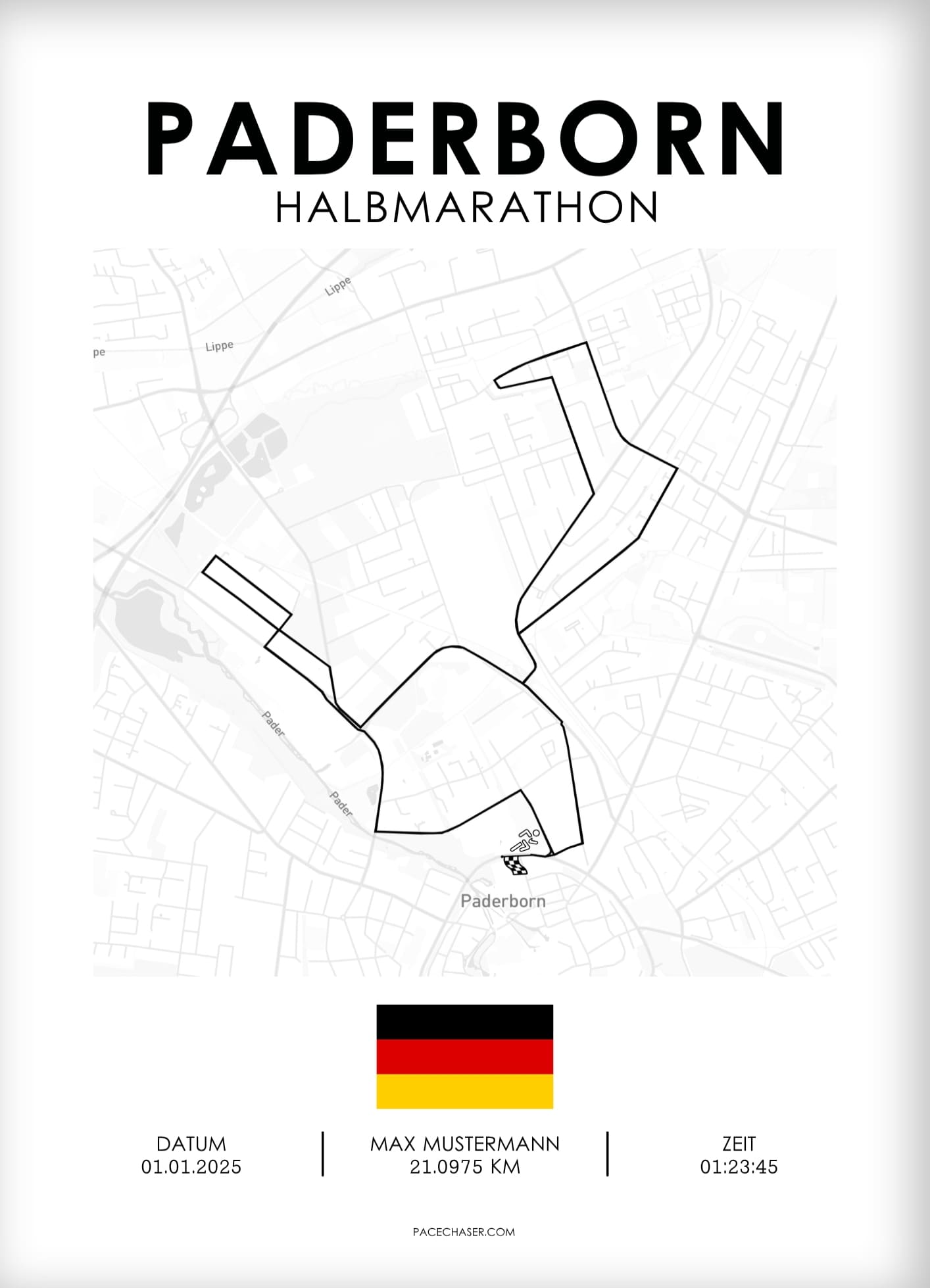 Halvmaraton Paderborn Plakat (Paderborner Osterlauf)