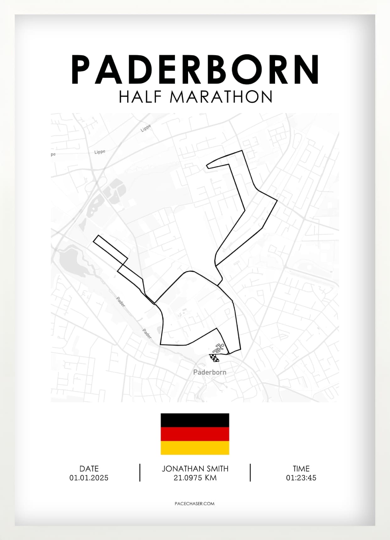 Halvmaraton Paderborn Plakat (Paderborner Osterlauf)